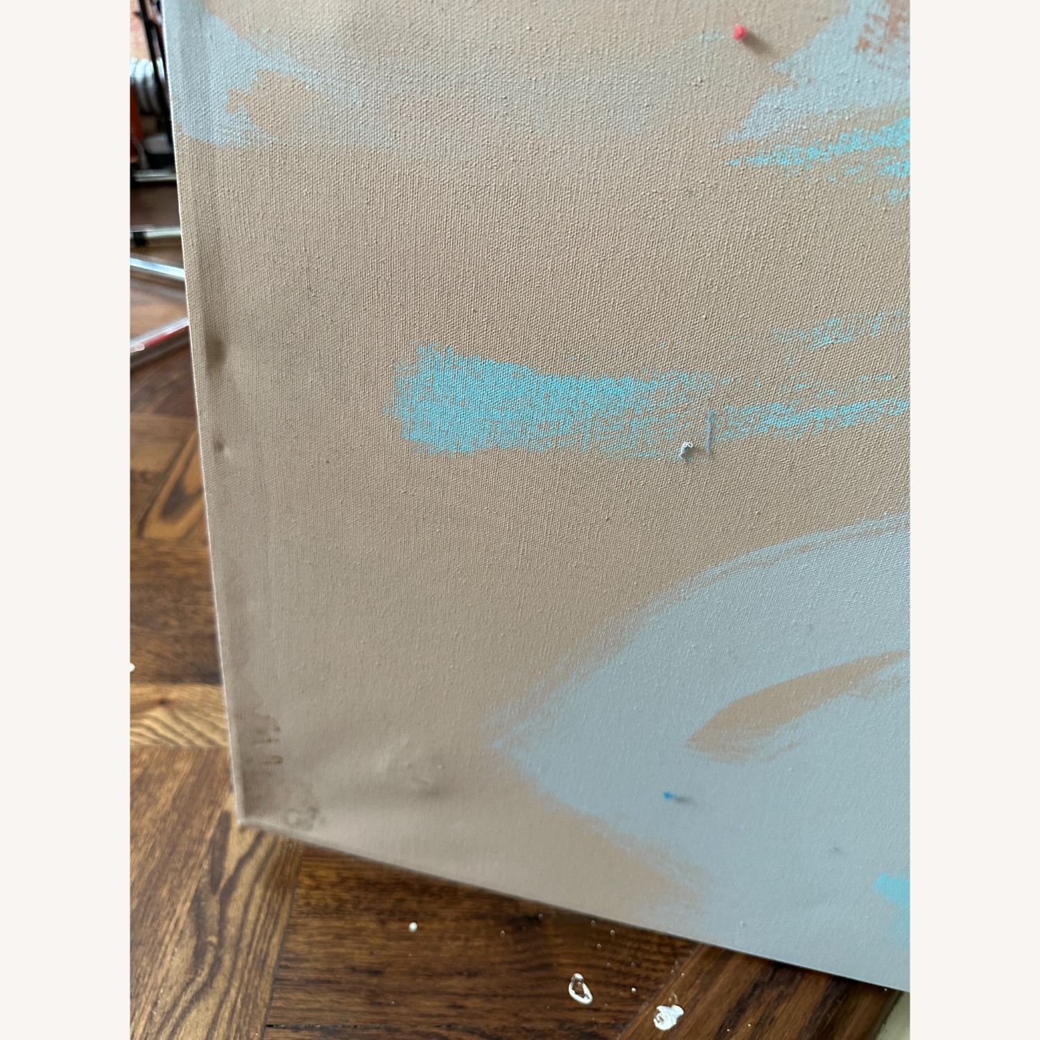 Vintage Abstract Painting on Canvas - image-4