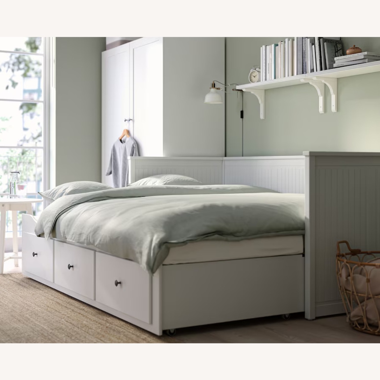 IKEA HEMNES Daybed Frame with 3 Drawers White Twin - image-2