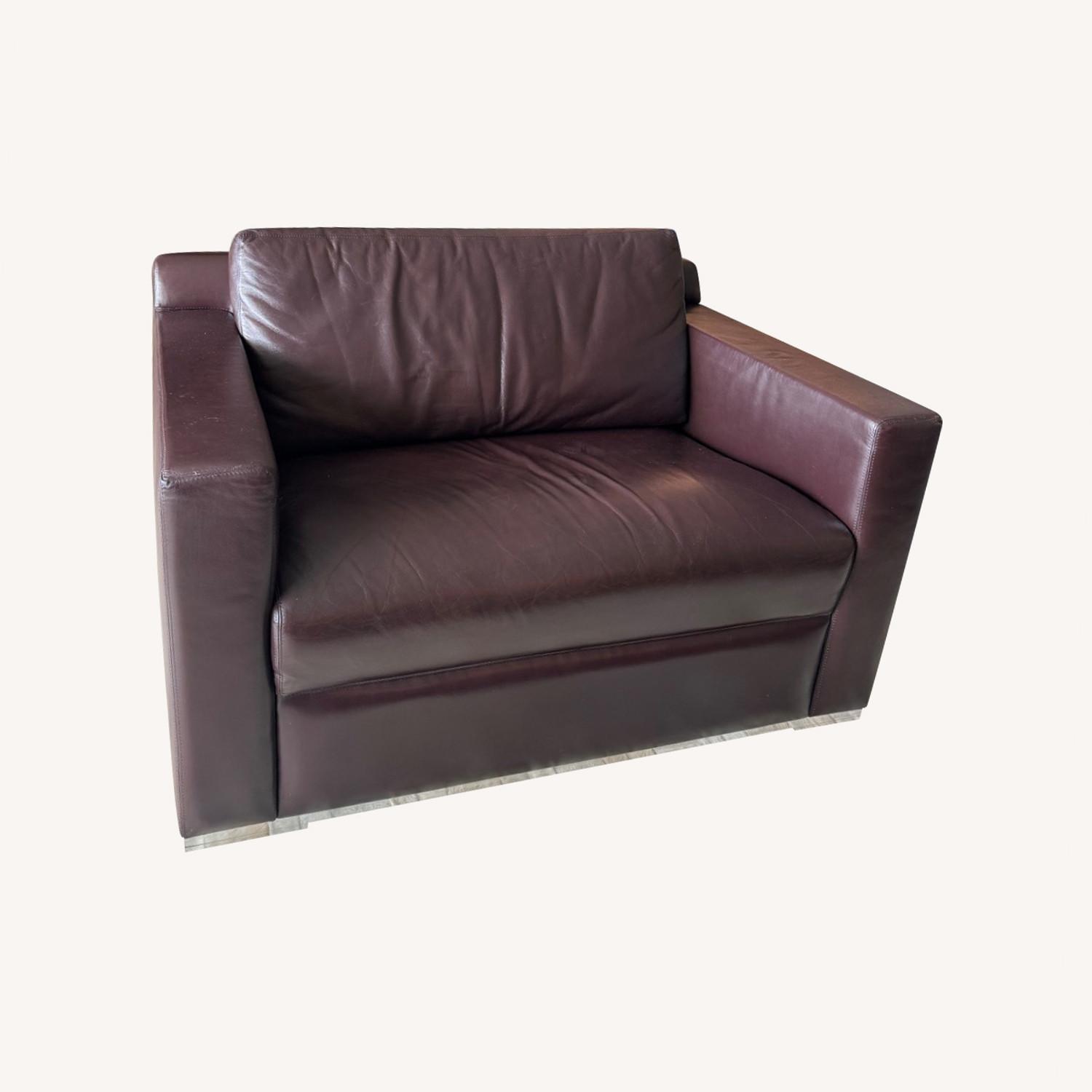 Artefacto Italian-Made Leather Loveseat Sofas - image-0