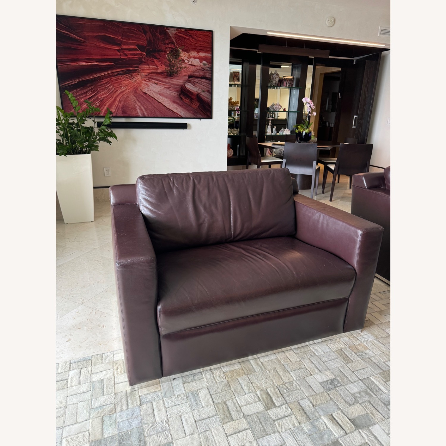 Artefacto Italian-Made Leather Loveseat Sofas - image-3