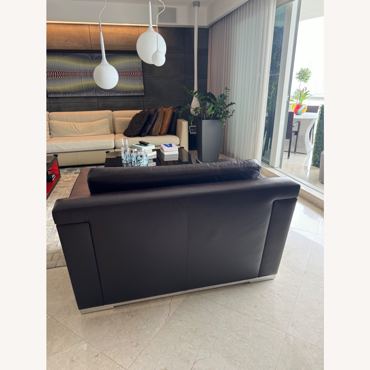 Artefacto Italian-Made Leather Loveseat Sofas - image-2