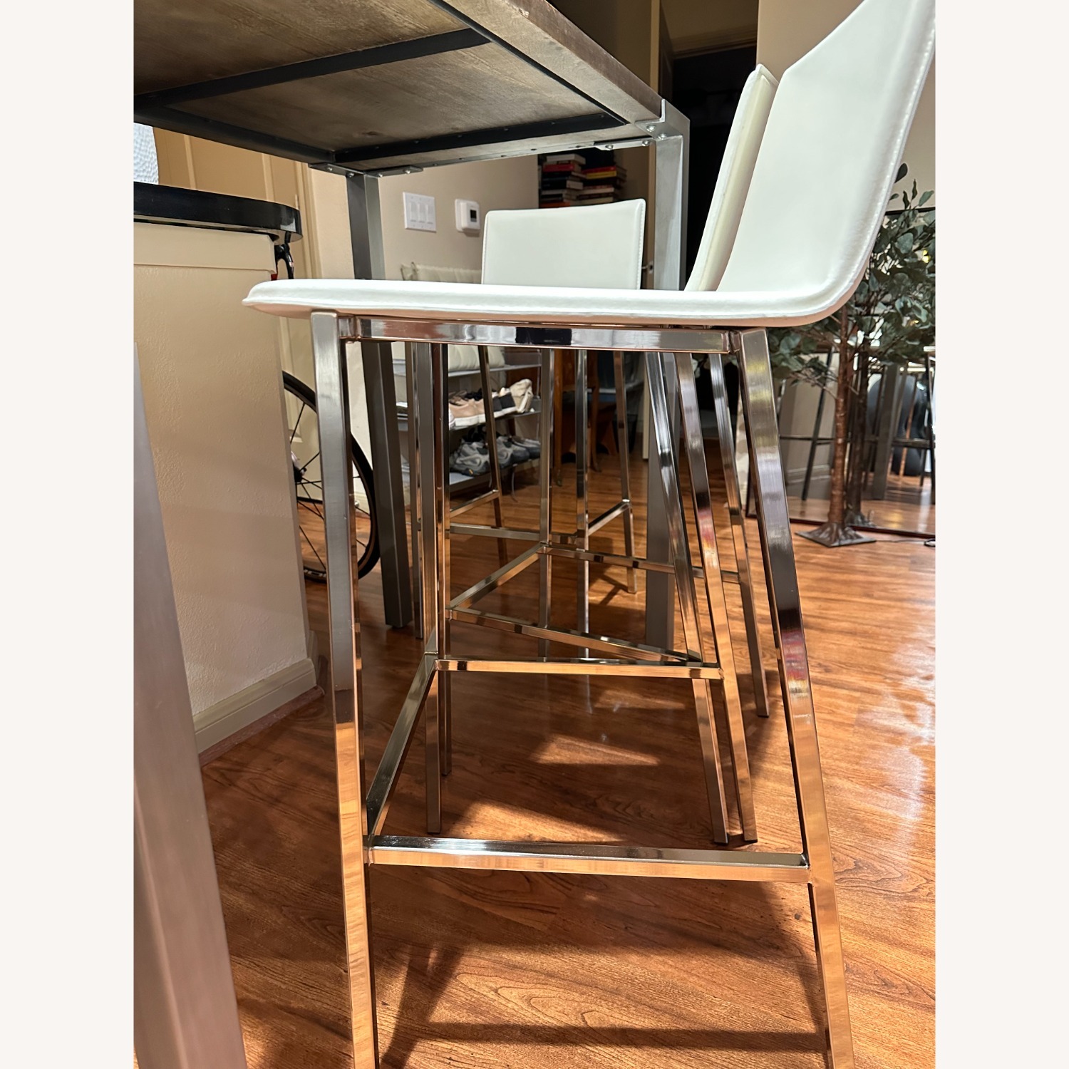 Crate & Barrel Modern Breakfast Nook High Table W Chairs - image-1