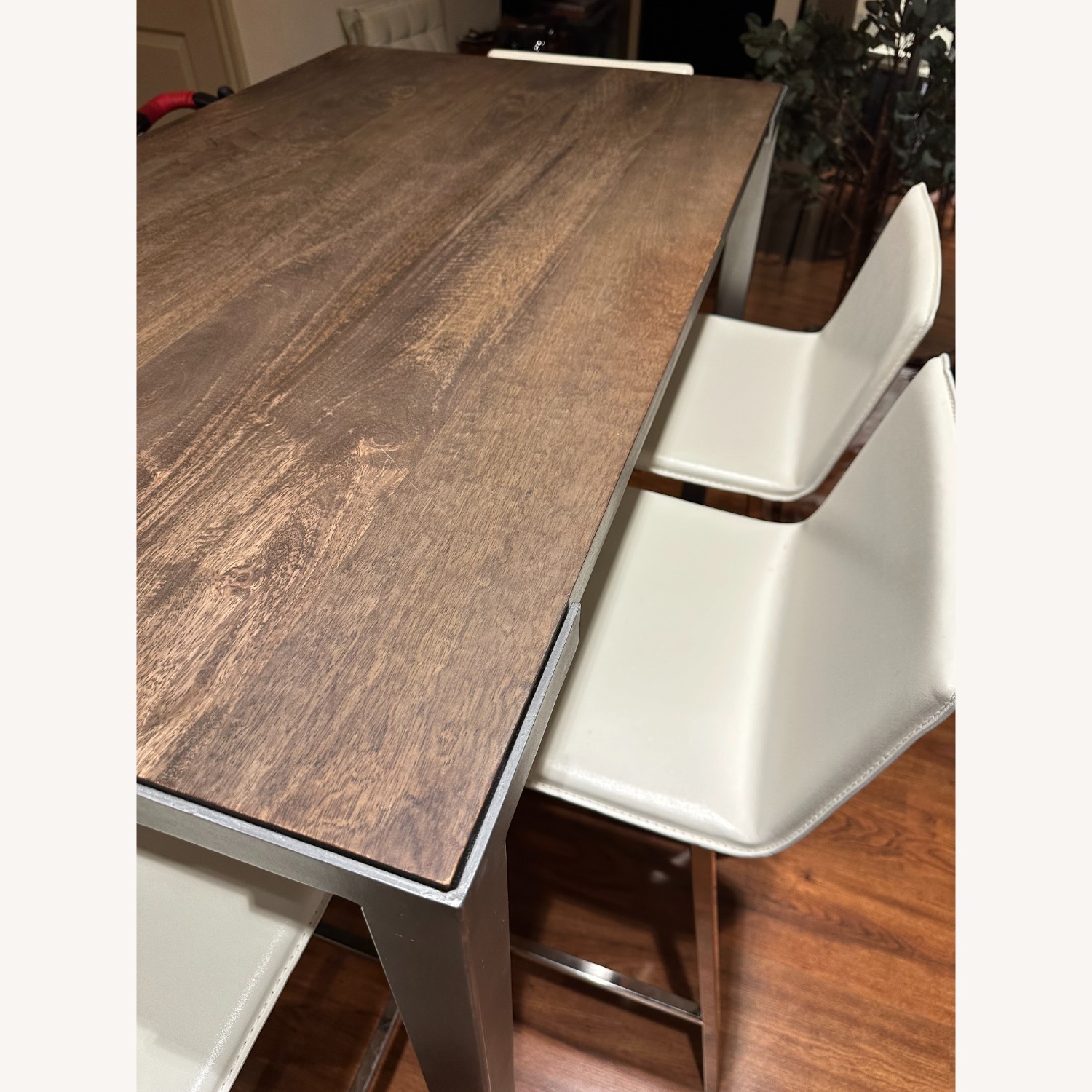 Crate & Barrel Modern Breakfast Nook High Table W Chairs - image-6