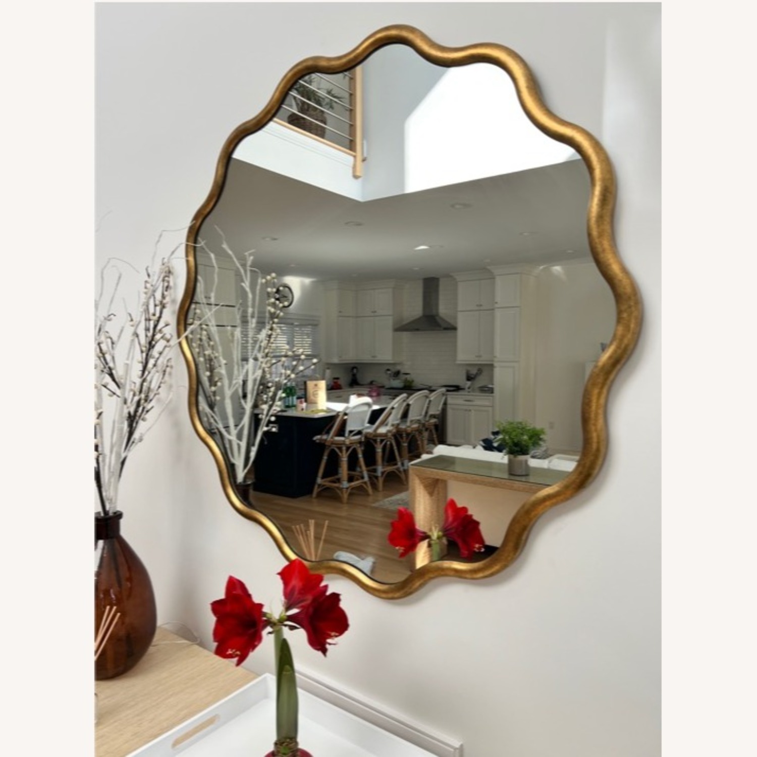 Serena & Lily Gilded Wave Mirror, 42" - image-2