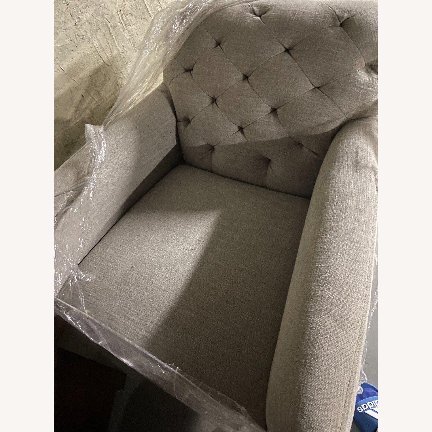 West Elm Elton Arm Chair, Linen Weave, Platinum - image-4