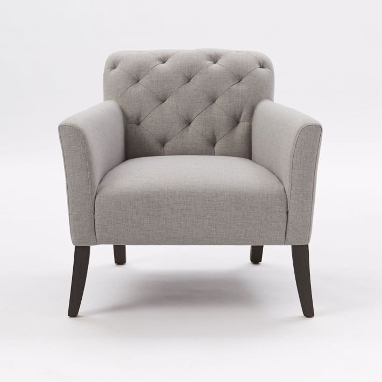 West Elm Elton Arm Chair, Linen Weave, Platinum - image-1