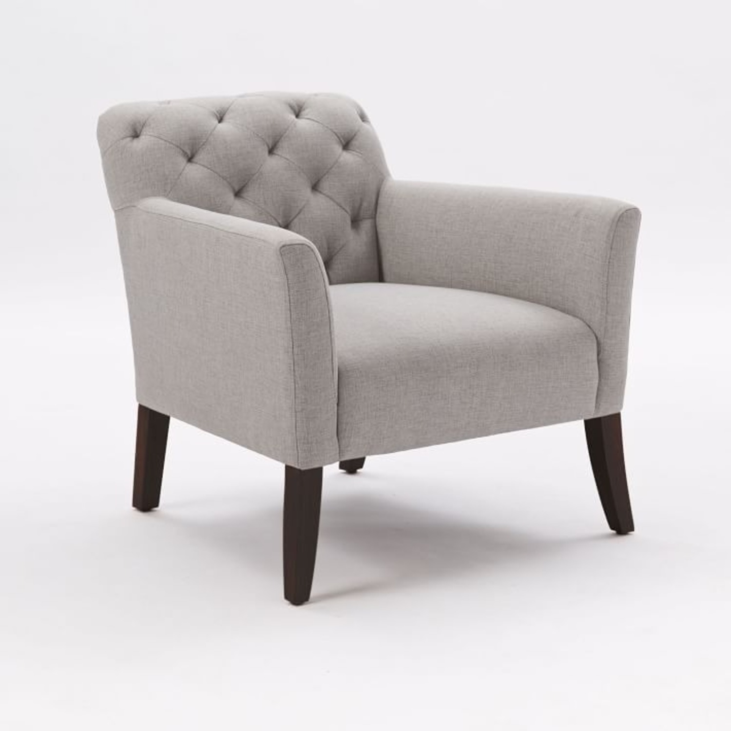 West Elm Elton Arm Chair, Linen Weave, Platinum - image-2