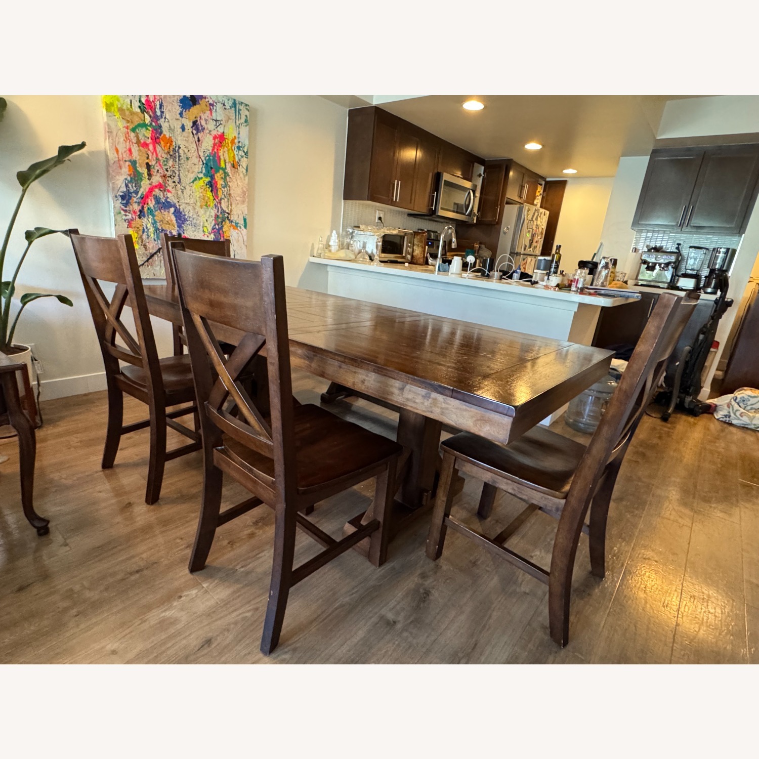 World Market Farmhouse Solid Wood Dining Set - image-1