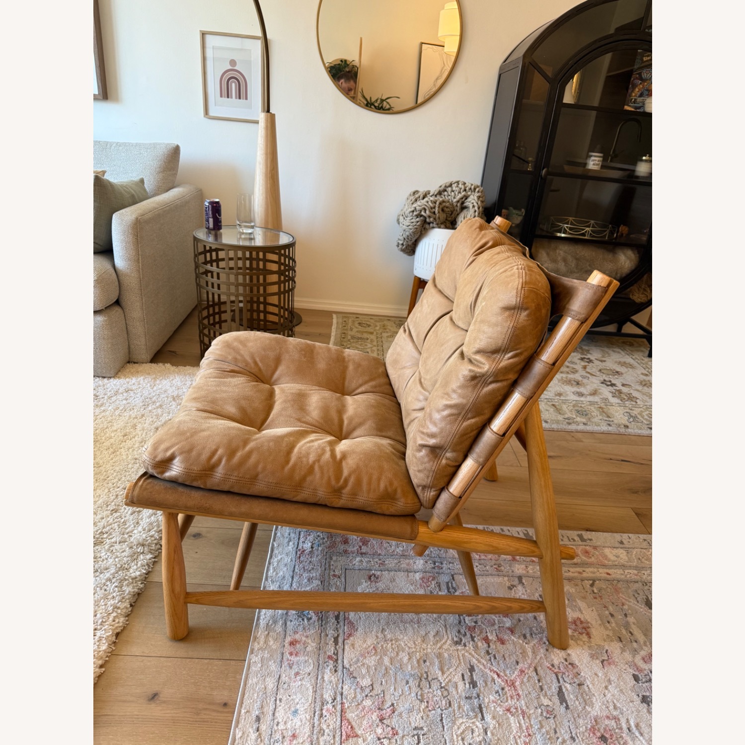 Crate & Barrel Henning Leather Chair - image-2