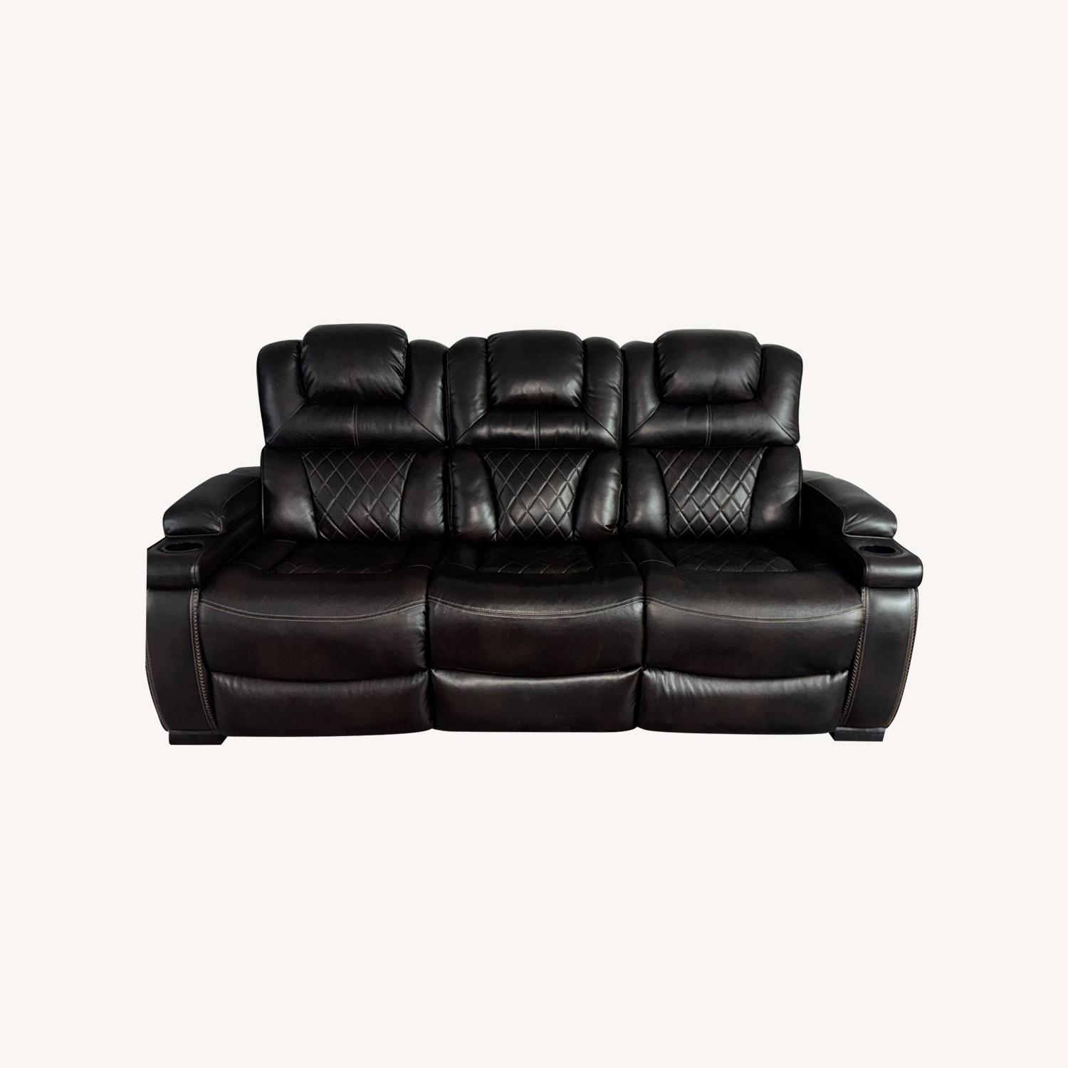 Ashley Furniture Warnerton LED 3PC Sofa Power Recliner - image-0