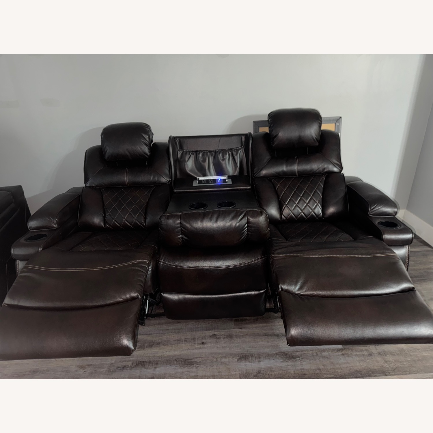 Ashley Furniture Warnerton LED 3PC Sofa Power Recliner - image-3