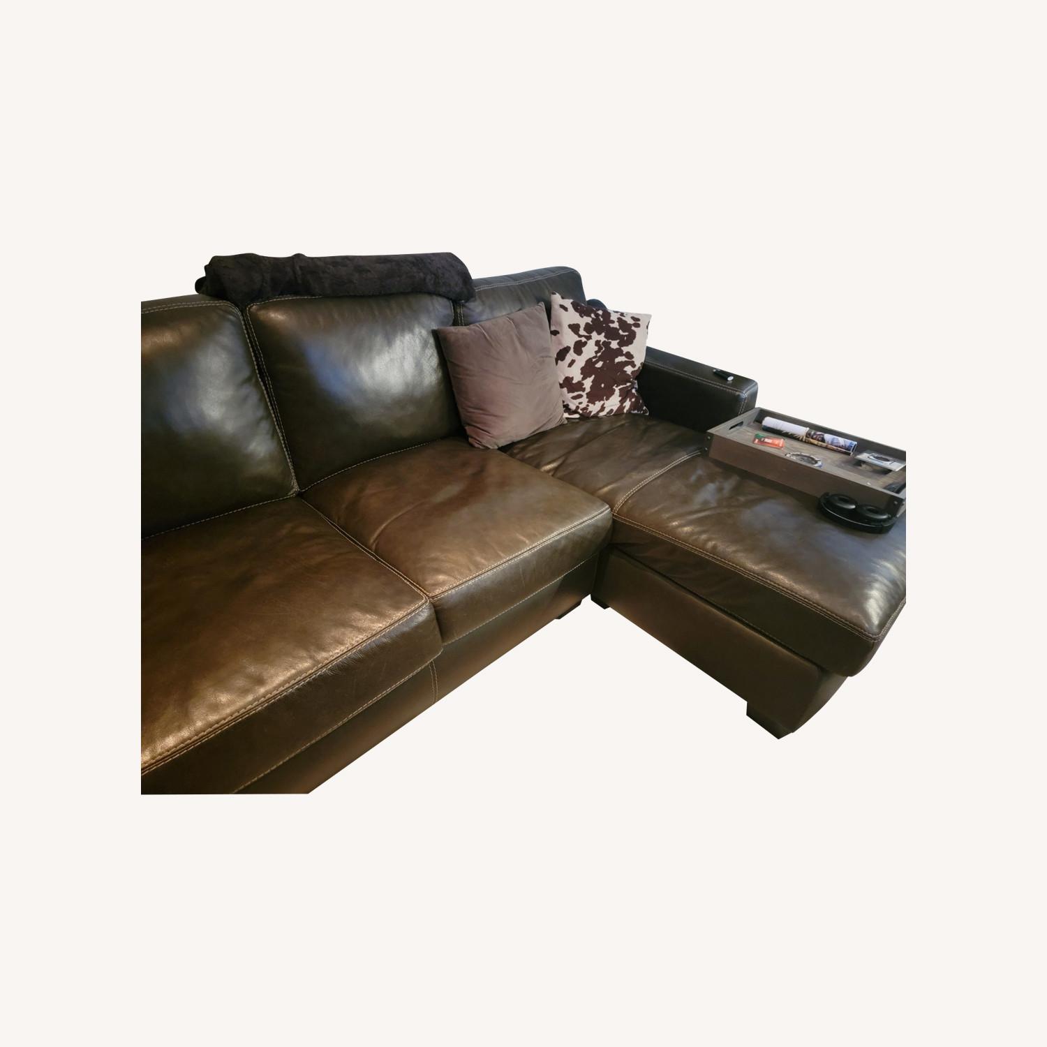 Raymour & Flanigan 4-piece Sectional Plus Ottoman with Storage - image-0