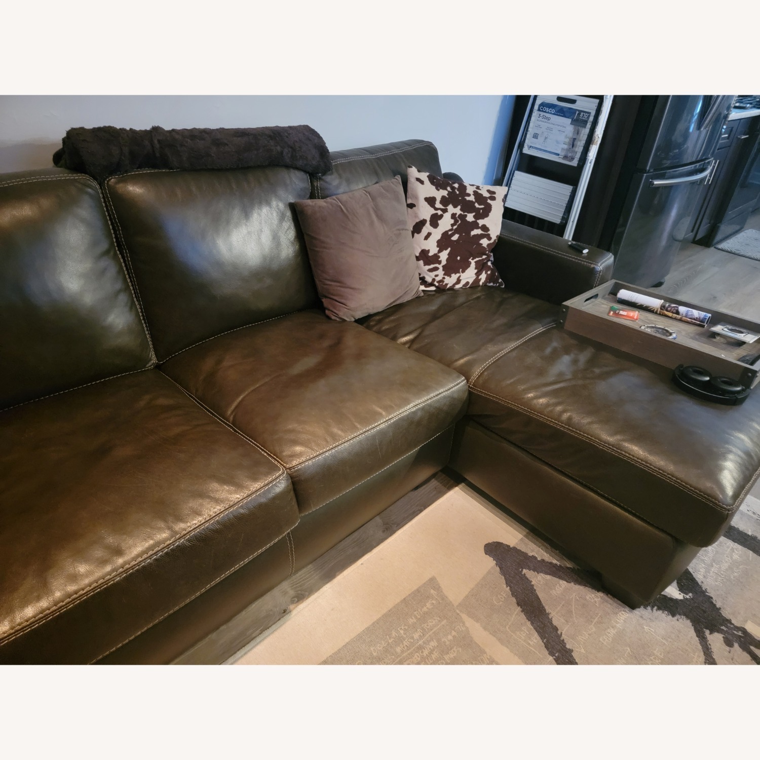 Raymour & Flanigan 4-piece Sectional Plus Ottoman with Storage - image-1