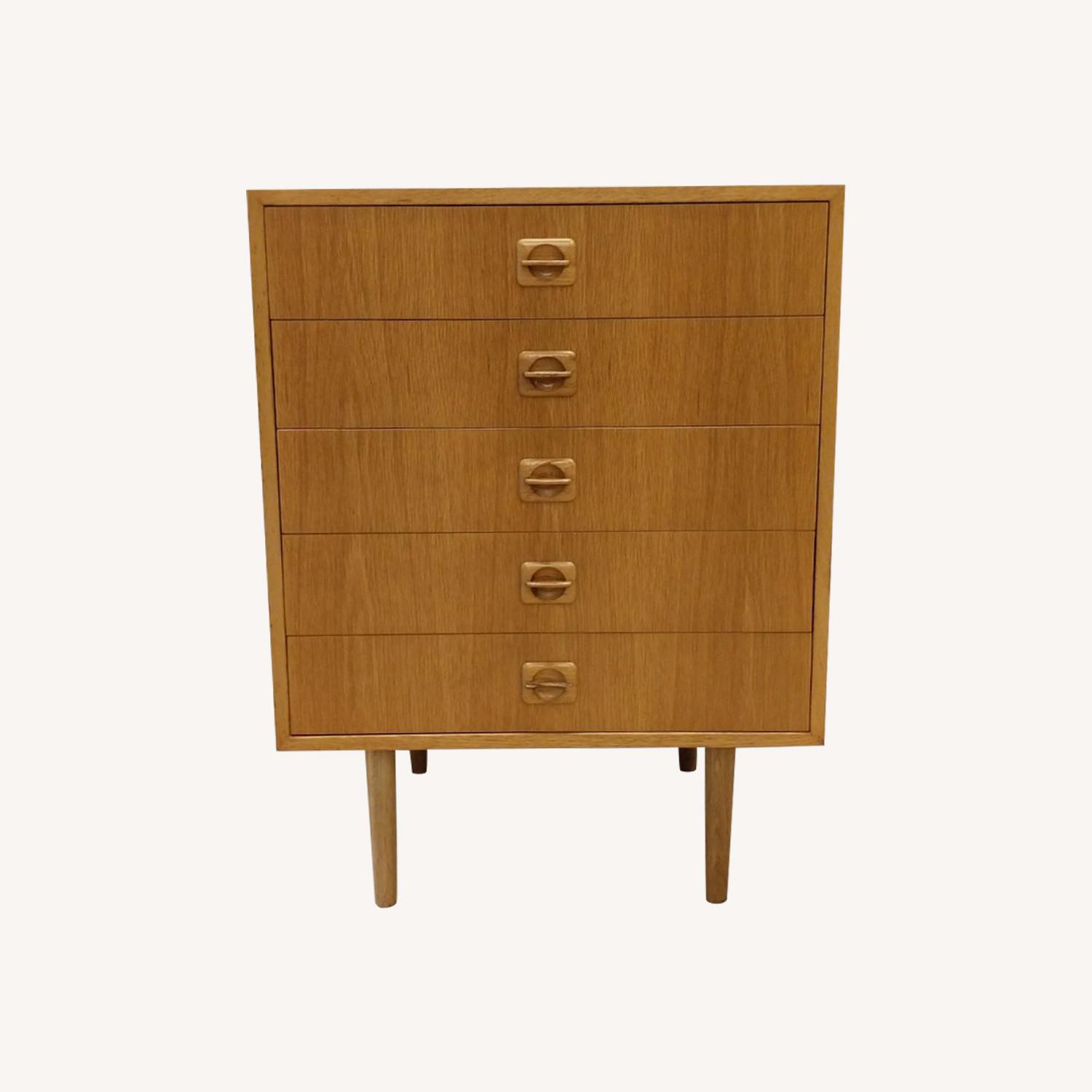 Vintage Danish Modern Oak Low Dresser - image-0
