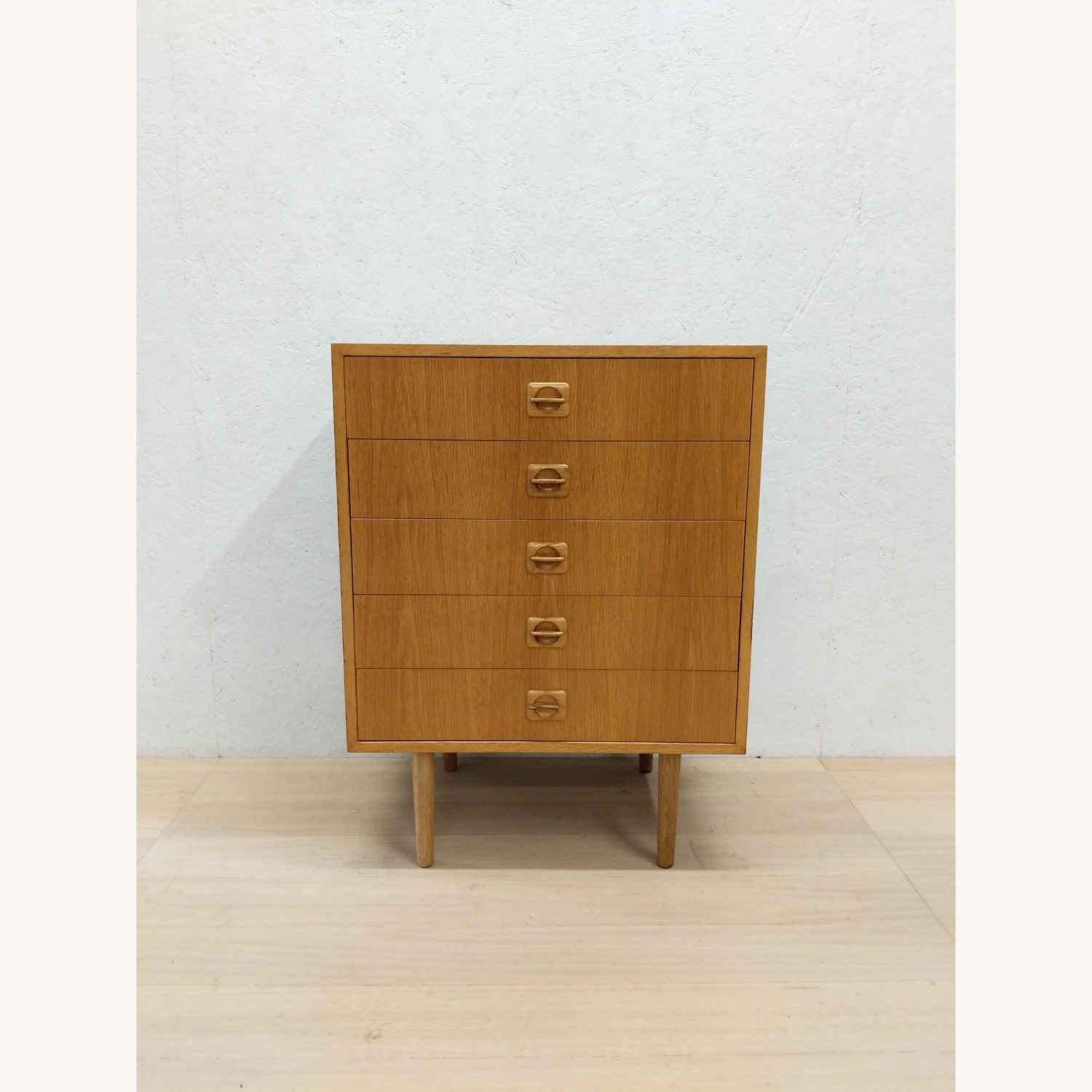 Vintage Danish Modern Oak Low Dresser - image-1