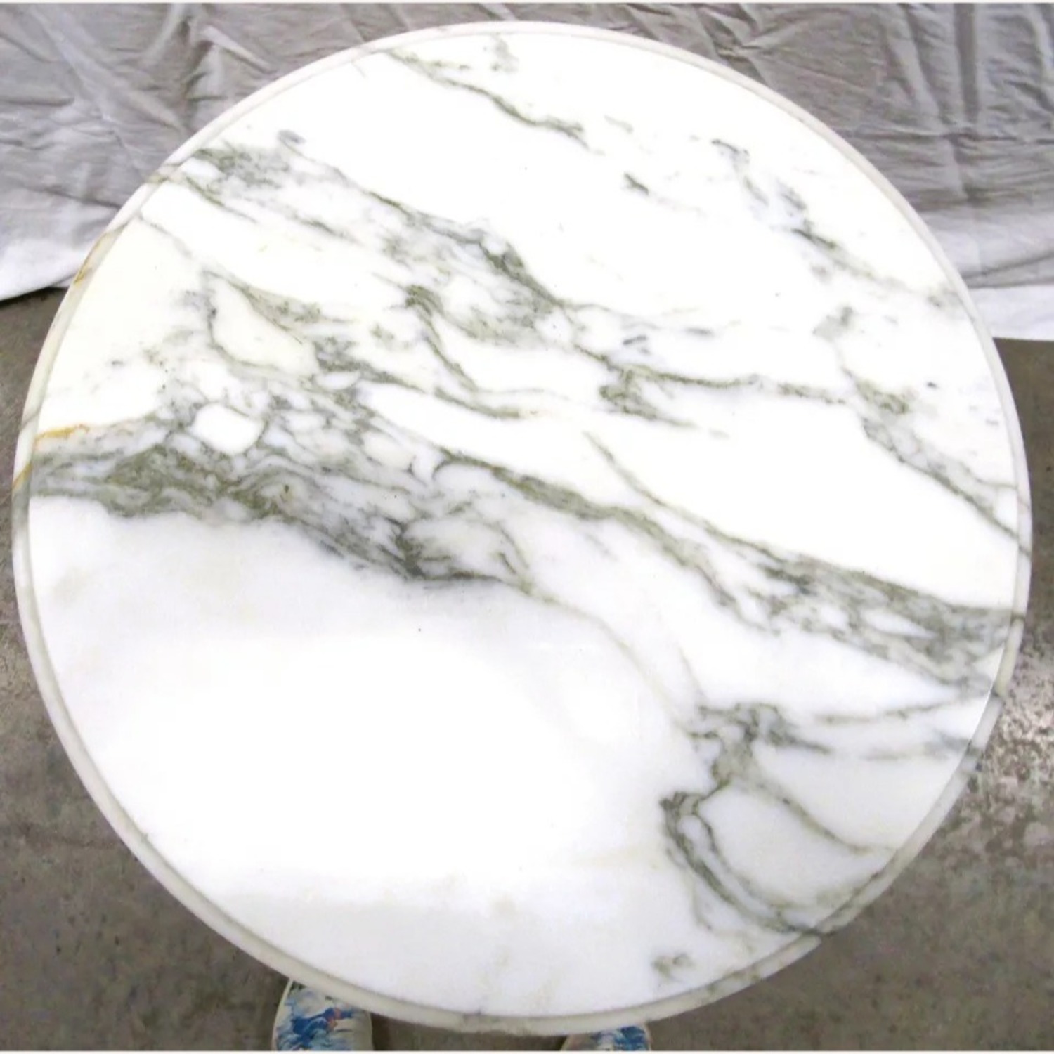 Pair Italian Regency Marble Top Table Cherub Base - image-8