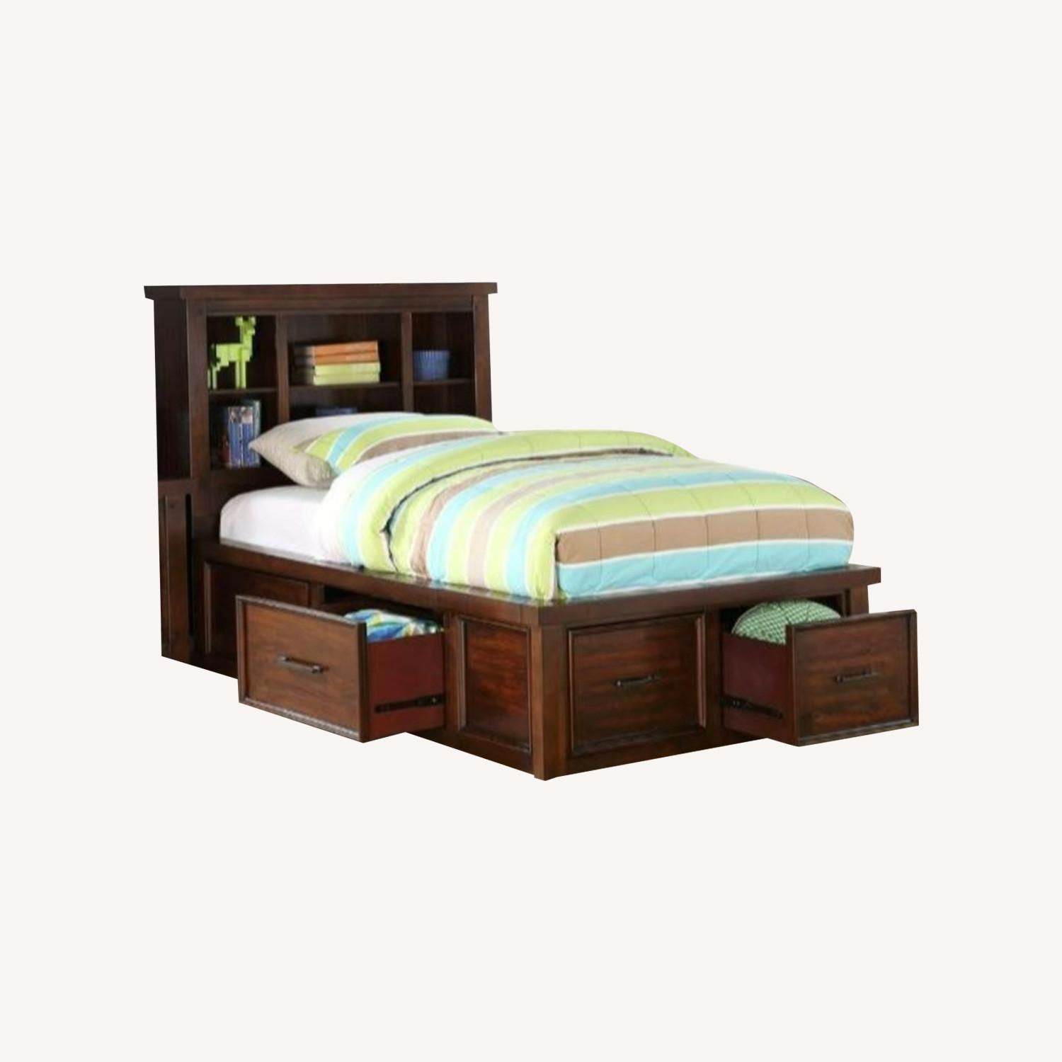 Secaucus Twin Bookcase Storage Bed - image-0