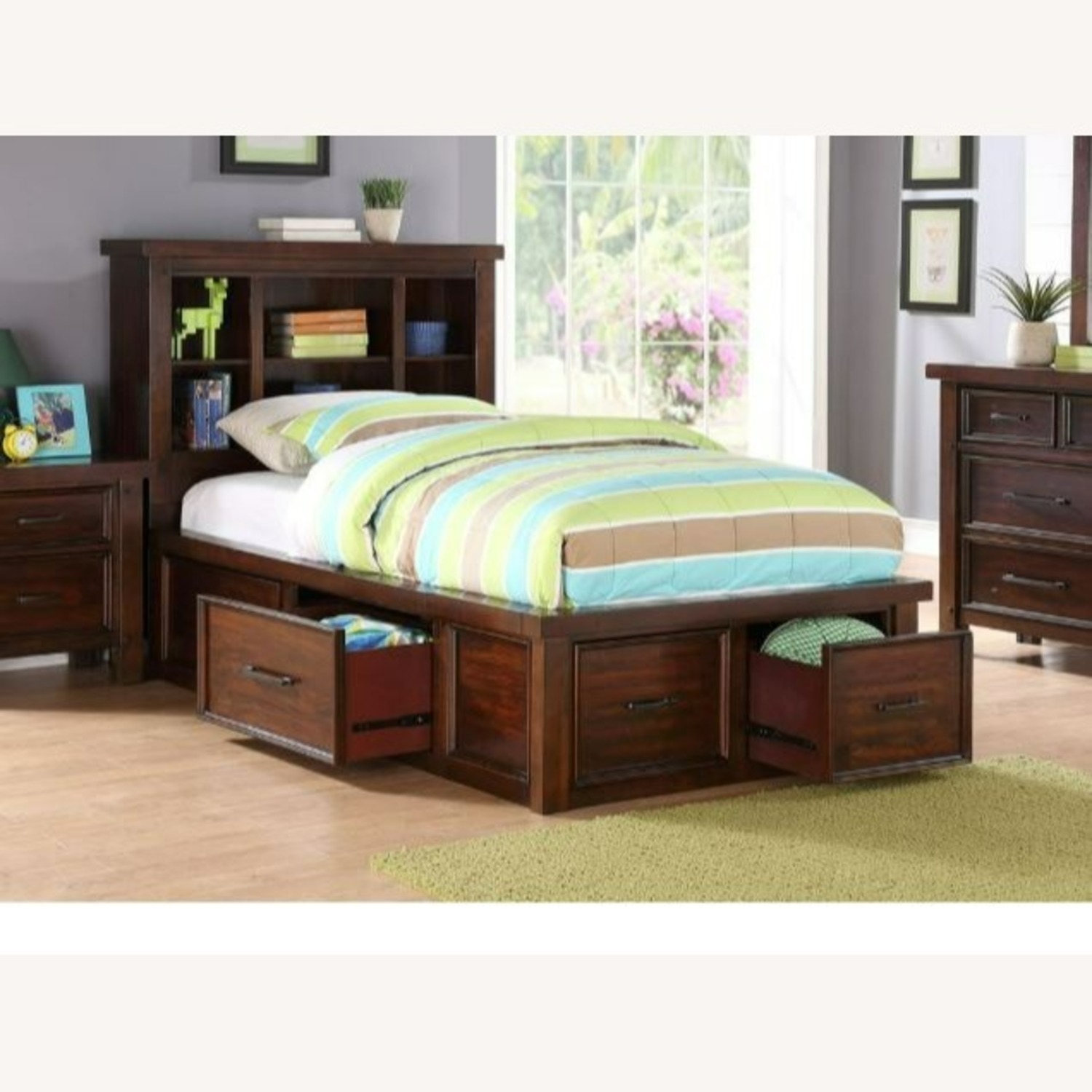 Secaucus Twin Bookcase Storage Bed - image-2