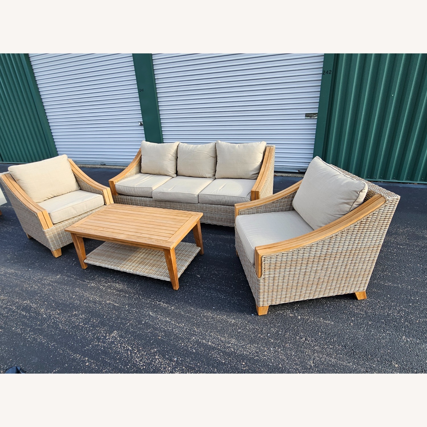 Sea Drift Wicker & Teak Outdoor Set - image-5