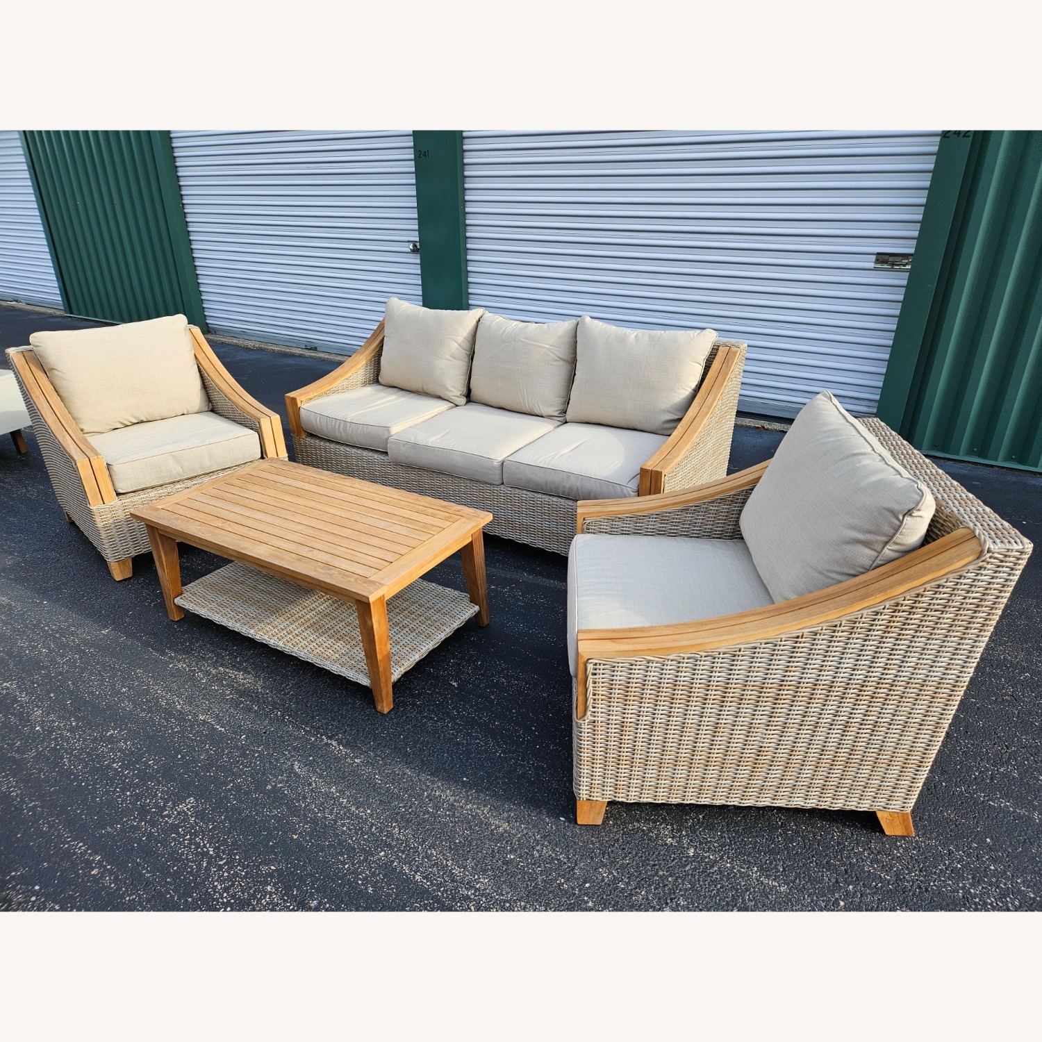 Sea Drift Wicker & Teak Outdoor Set - image-9