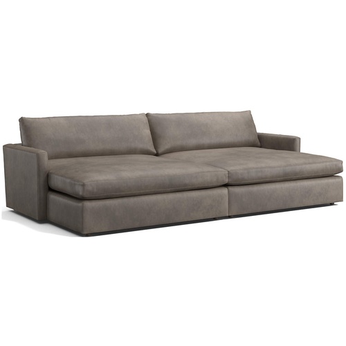 Used Crate & Barrel Lounge II Taupe Double Chaise Sofa for sale on AptDeco