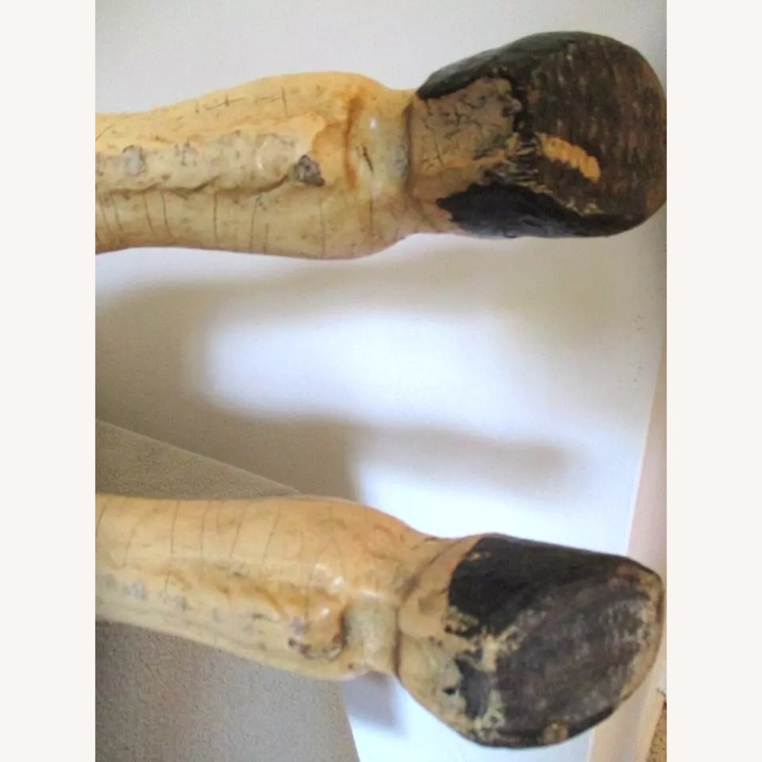 Antique Carved Wood Carousel Horse with Horsehair - image-12