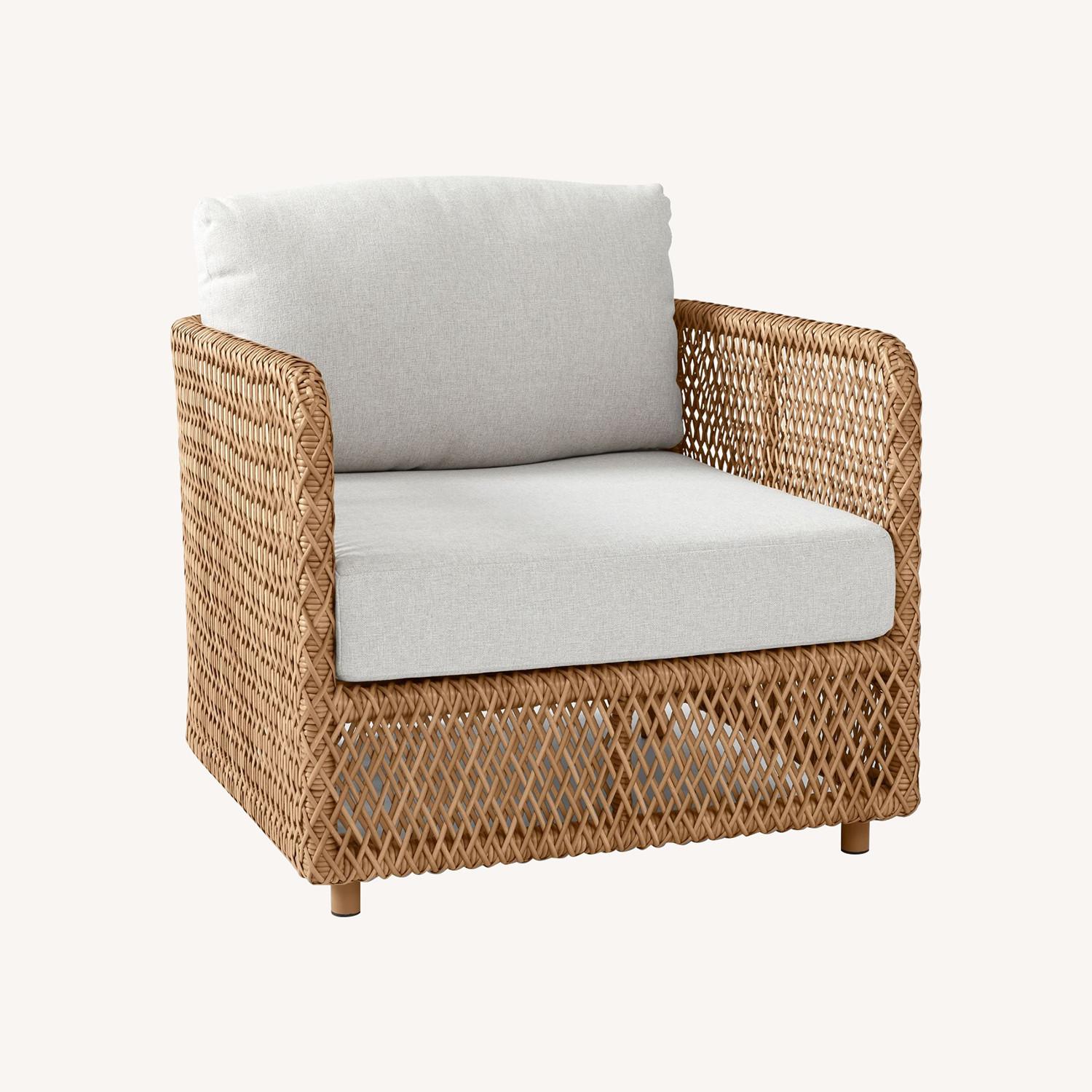 West Elm Coastal Outdoor Petite Lounge Chair - image-0