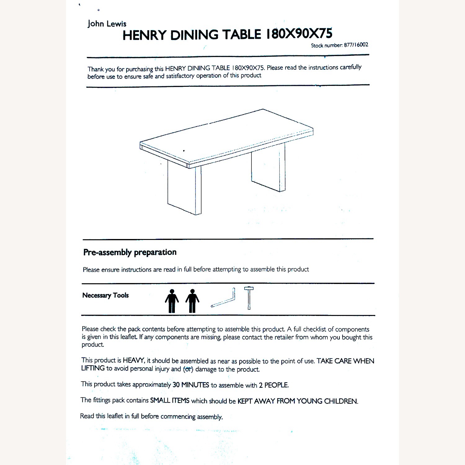John Lewis 6 Seater Dining Table - image-5