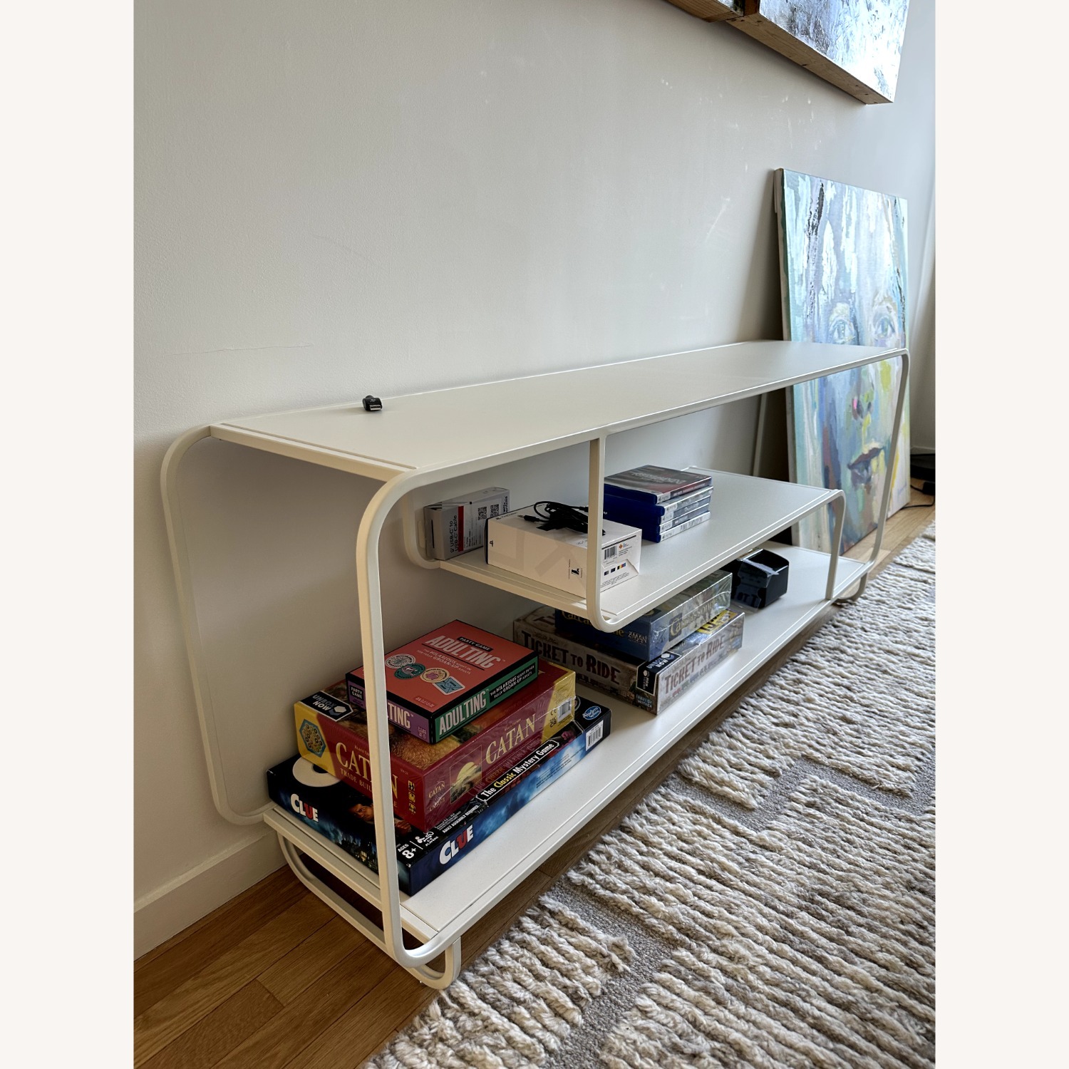 Urban Outfitters Alana White Metal Media Console - image-1