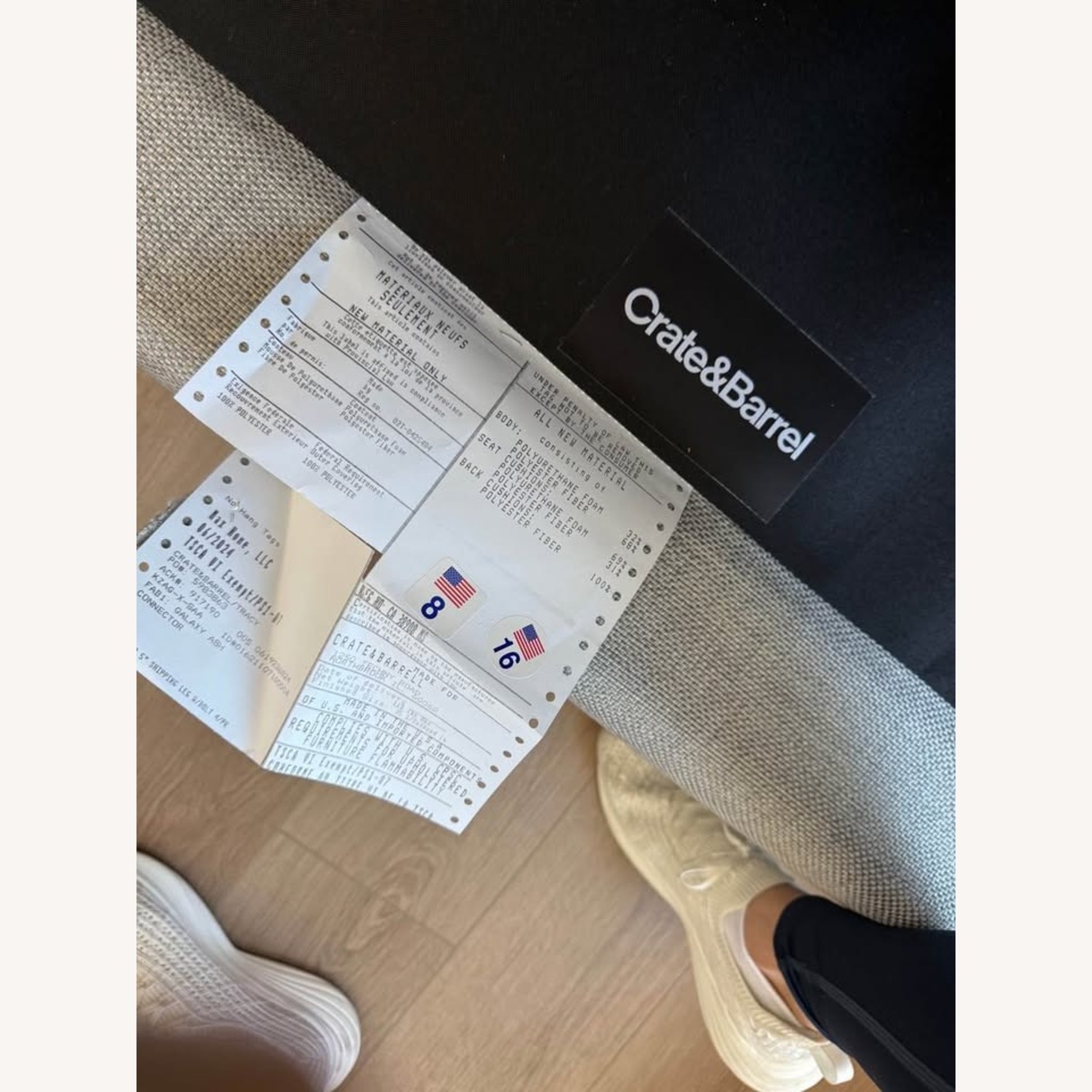 Crate and Barrel Barrett II 3-Piece Sectional Sofa - image-5