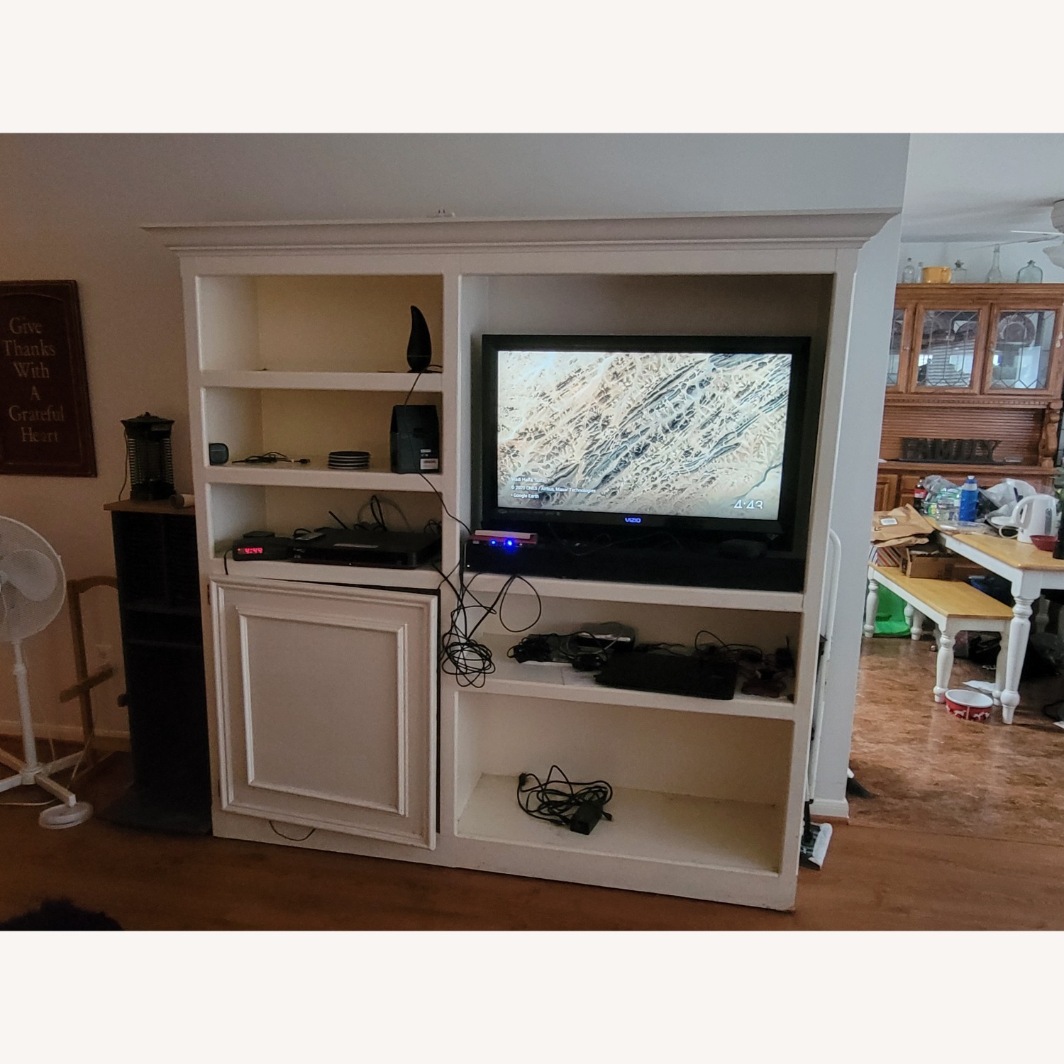 Solid Oak Entertainment Center - image-1
