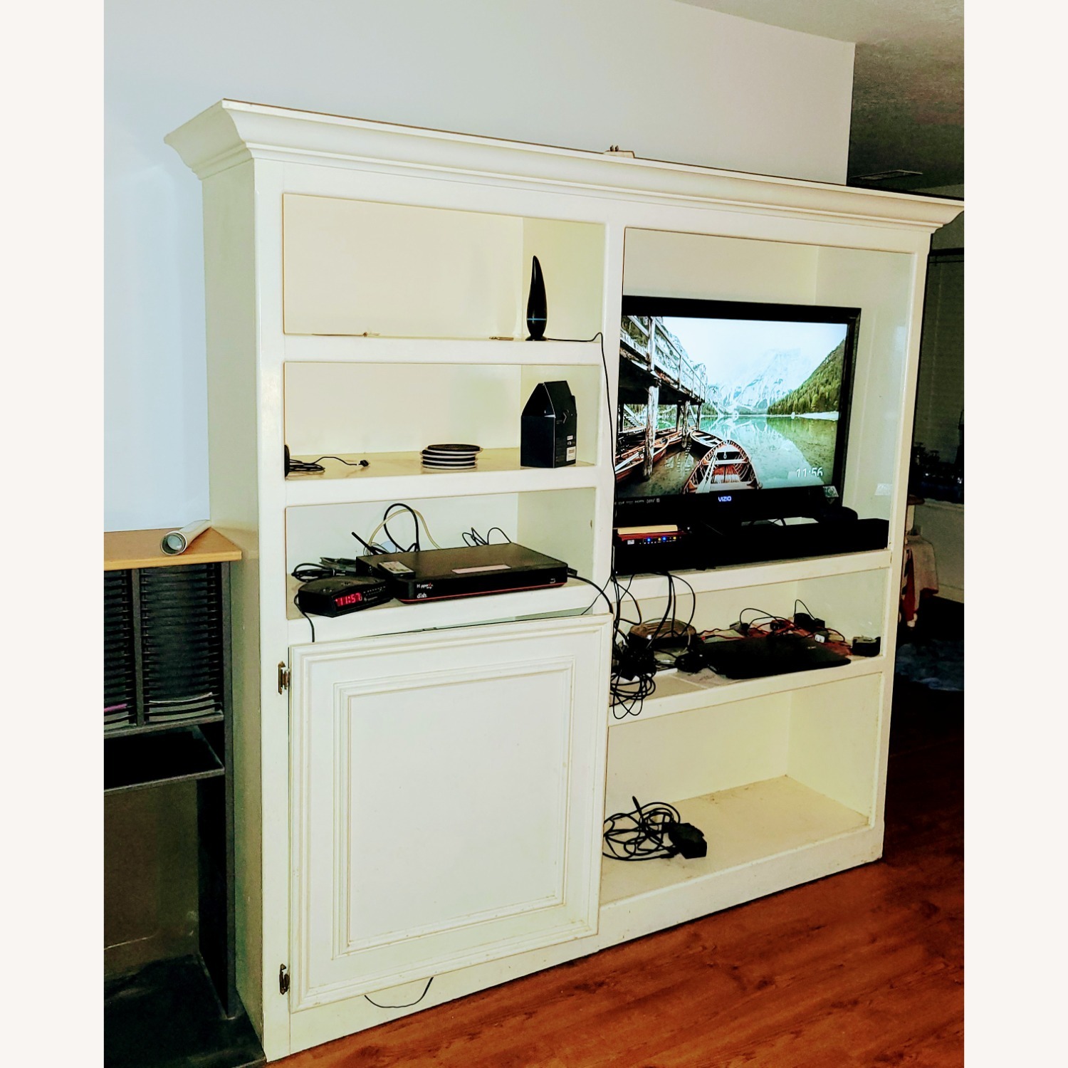 Solid Oak Entertainment Center - image-5