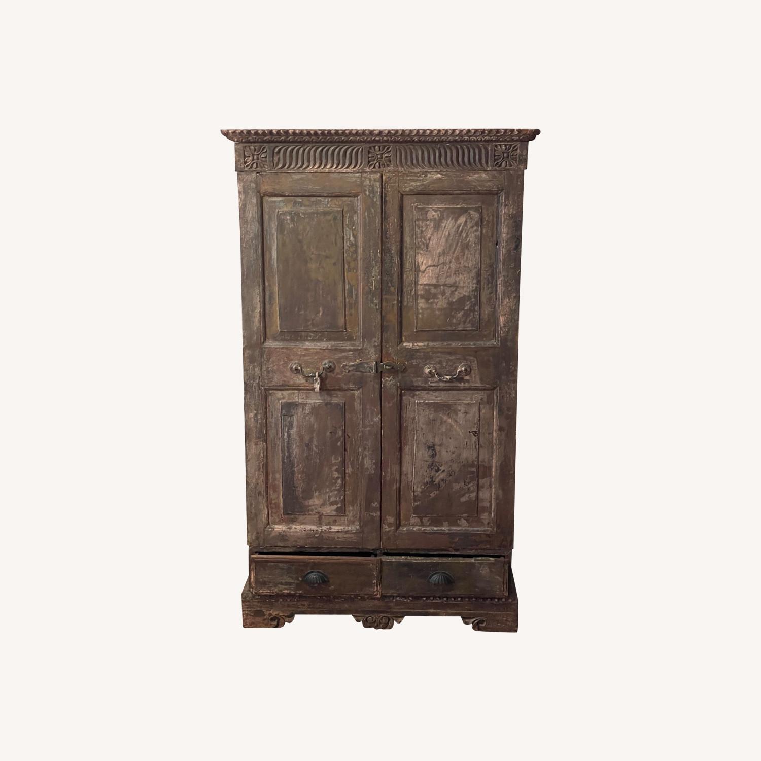 1860 Anglo Indian Antique Cupboard - image-0
