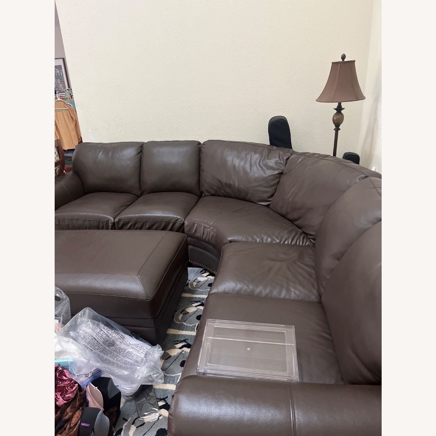 Costco Dark Brown Sofa - image-1
