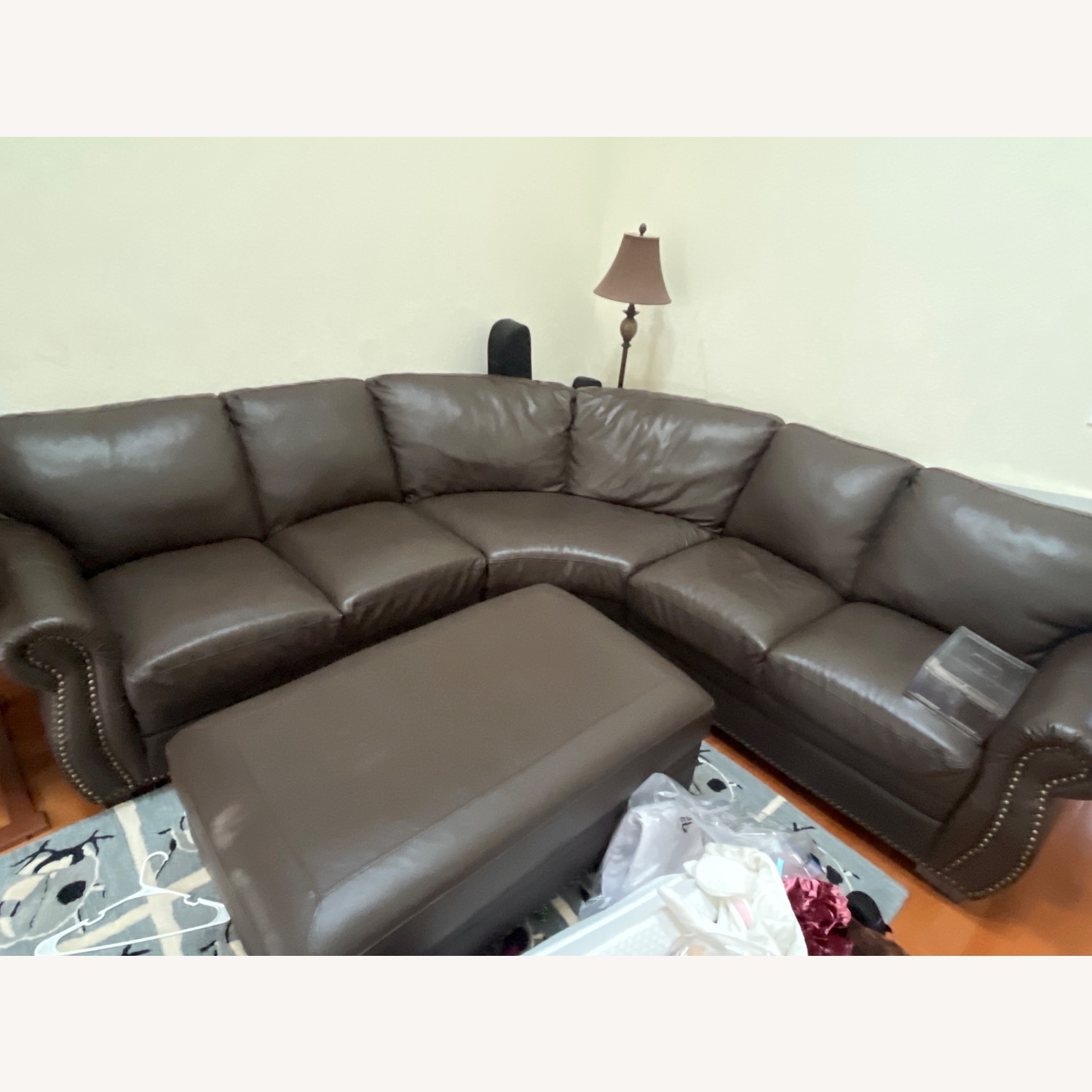 Costco Dark Brown Sofa - image-5