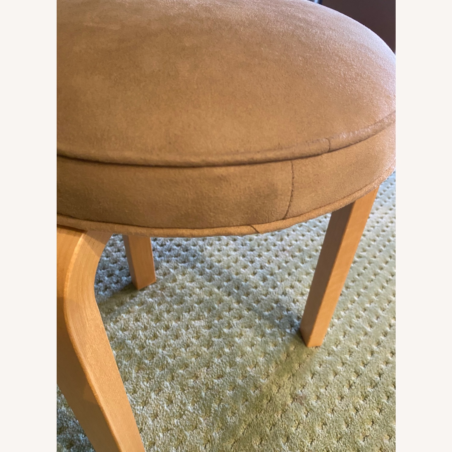 Artek Stool with Suede Cushioned Seat  - image-2