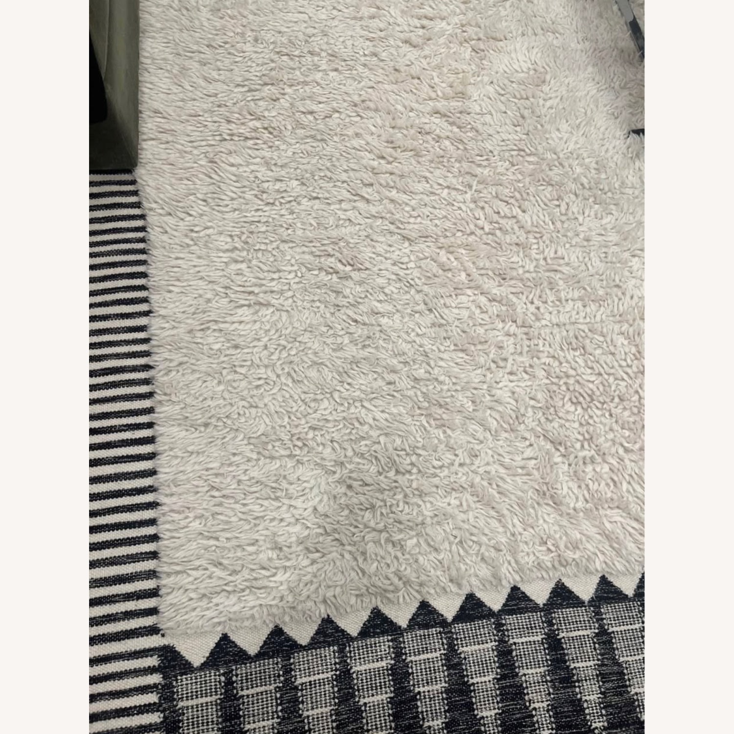West Elm Ikat Border Shag Rug 9X12 - image-6
