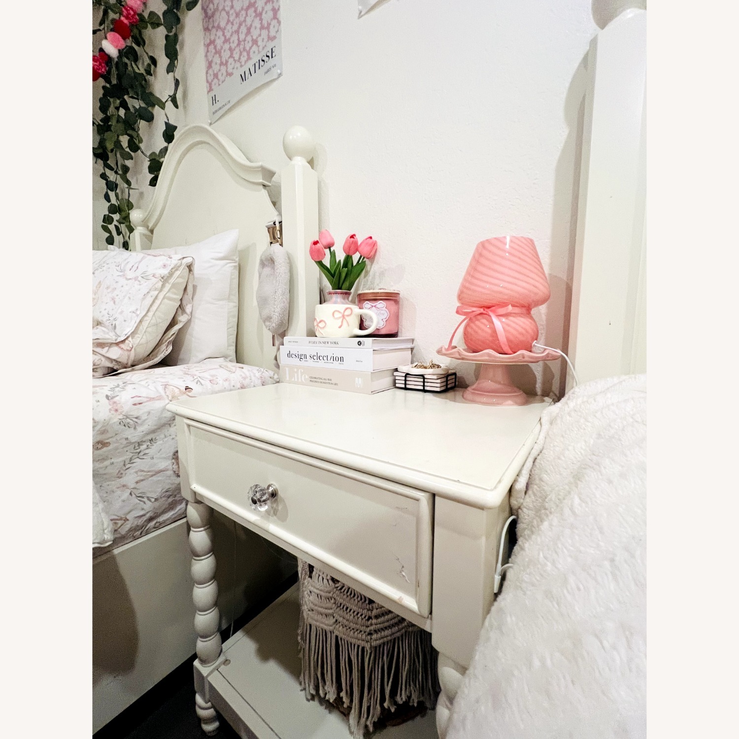 Living Spaces Modern Spindle Nightstand  - image-2