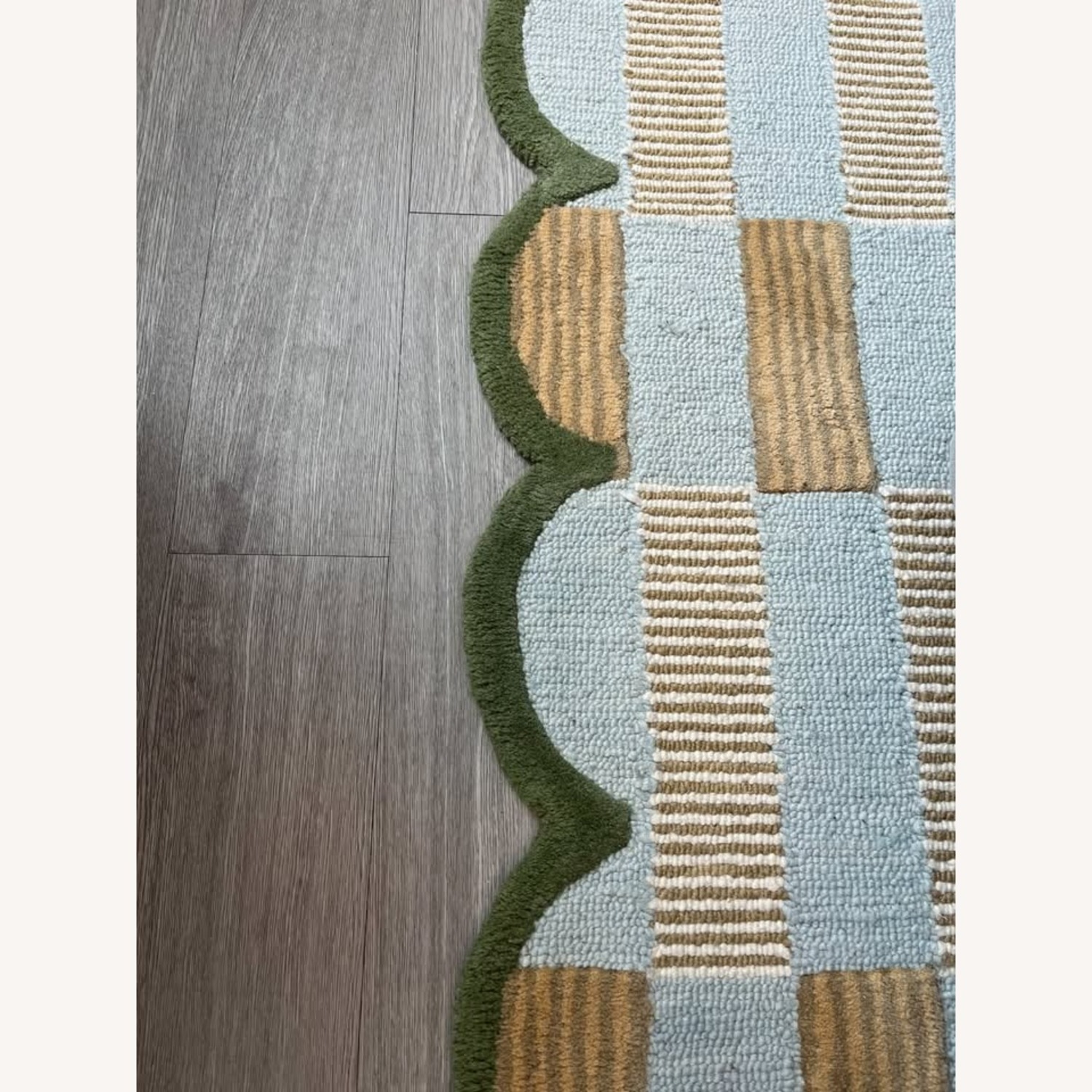 Anthropologie Matilda Goad Tufted Plaid Rug 8X10 - image-3