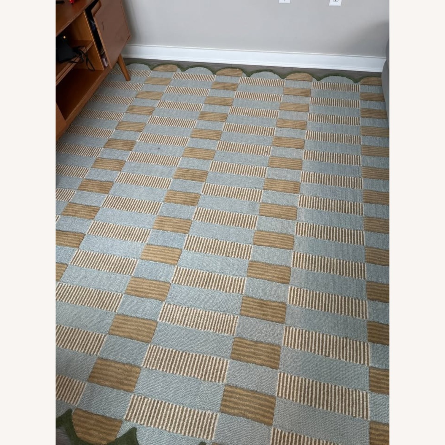 Anthropologie Matilda Goad Tufted Plaid Rug 8X10 - image-2