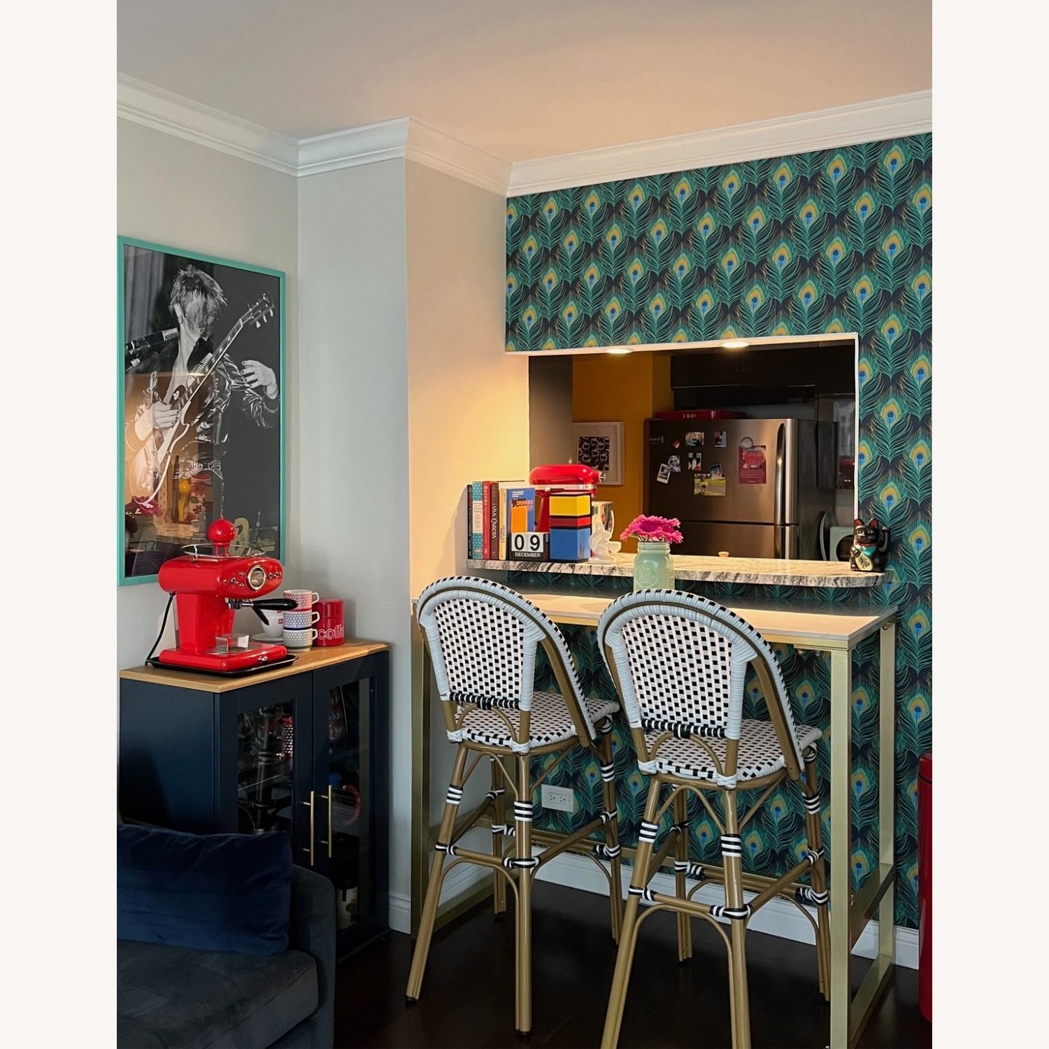 Contemporary Marble Pub Height Dining Table - image-3