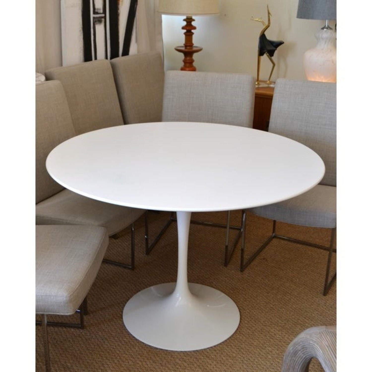 Knoll Saarinen Round White Laminate 47" Table - image-1