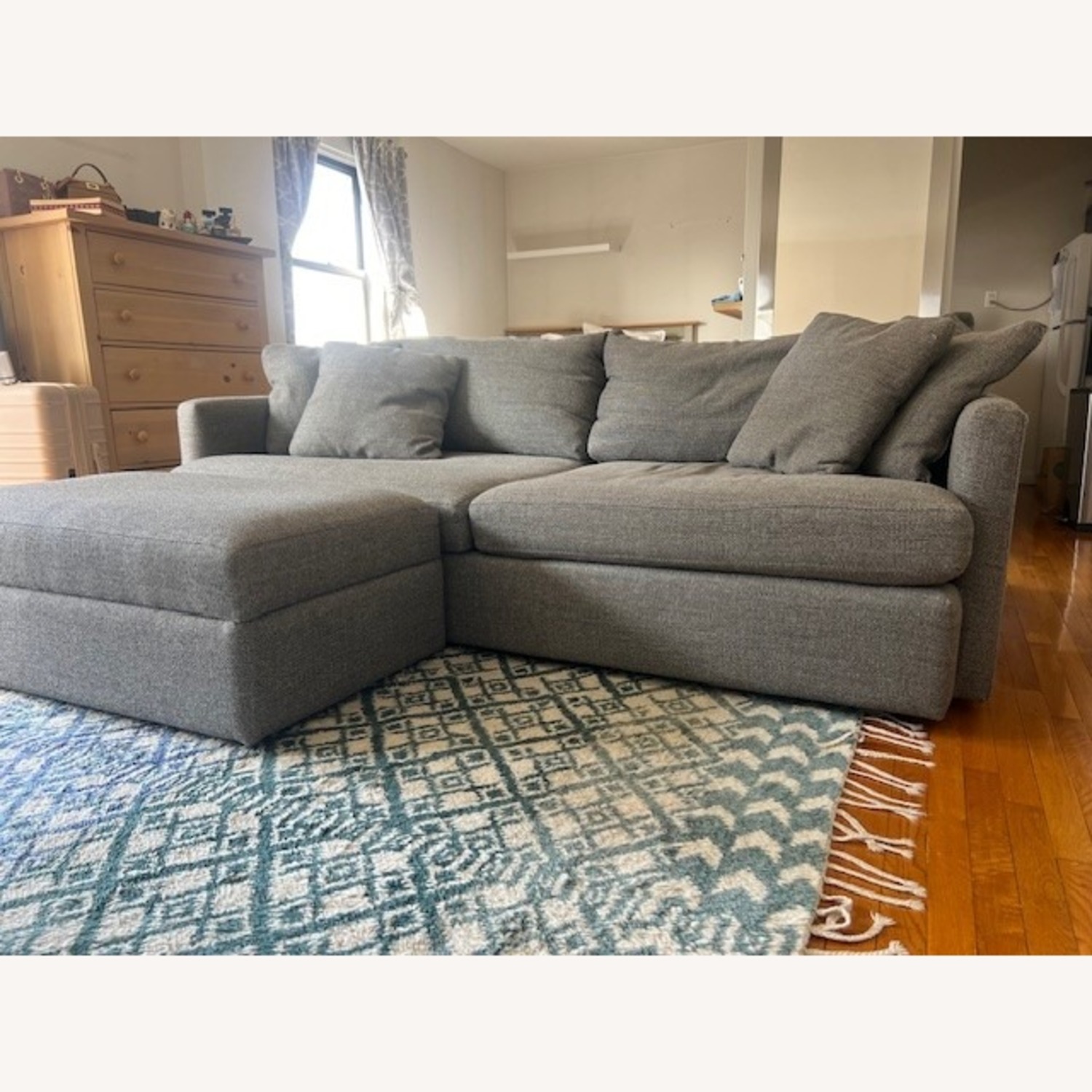 Crate & Barrel Lounge II Sofa 93 Inch + Ottoman - image-2