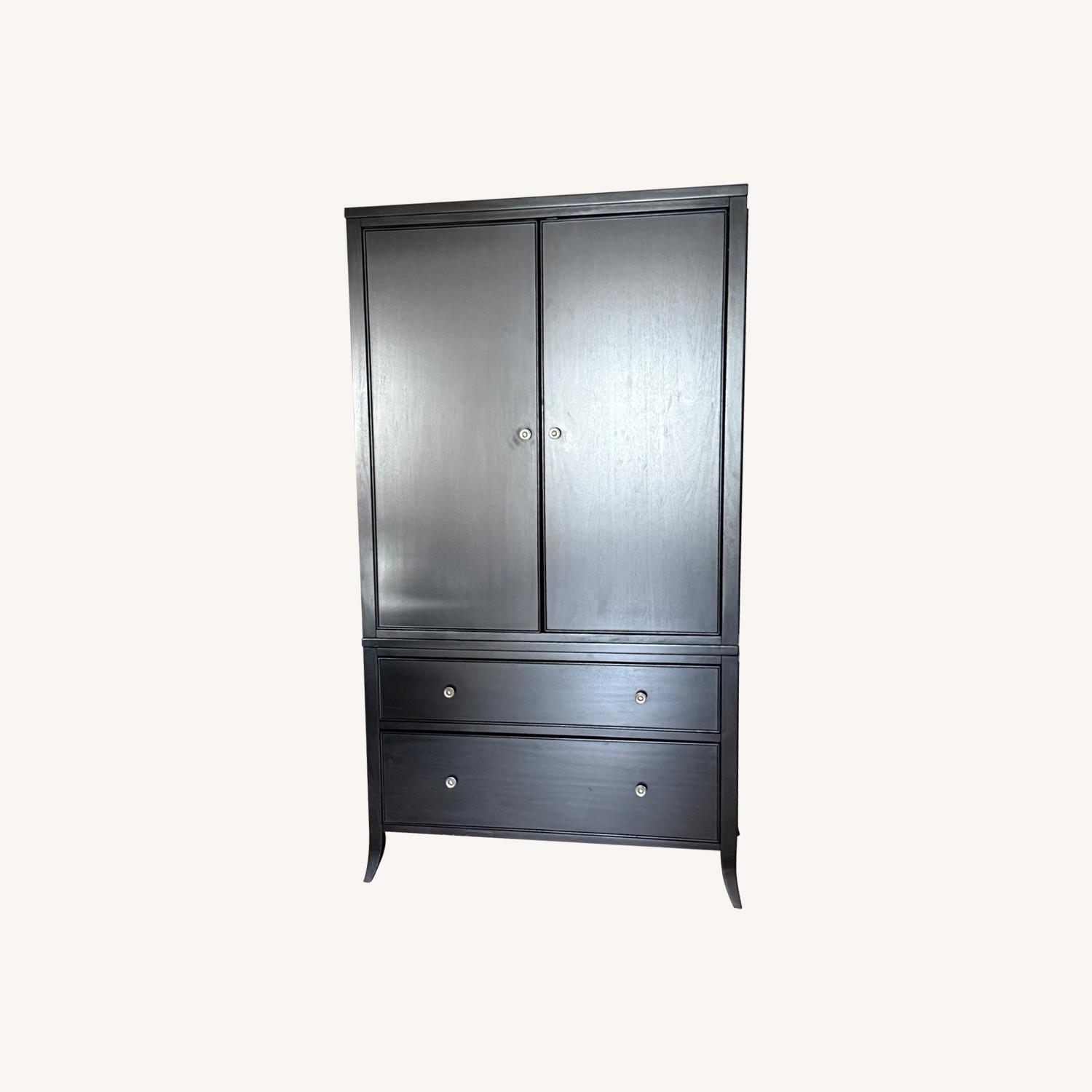 Arhaus Black Wood Armoire - image-0