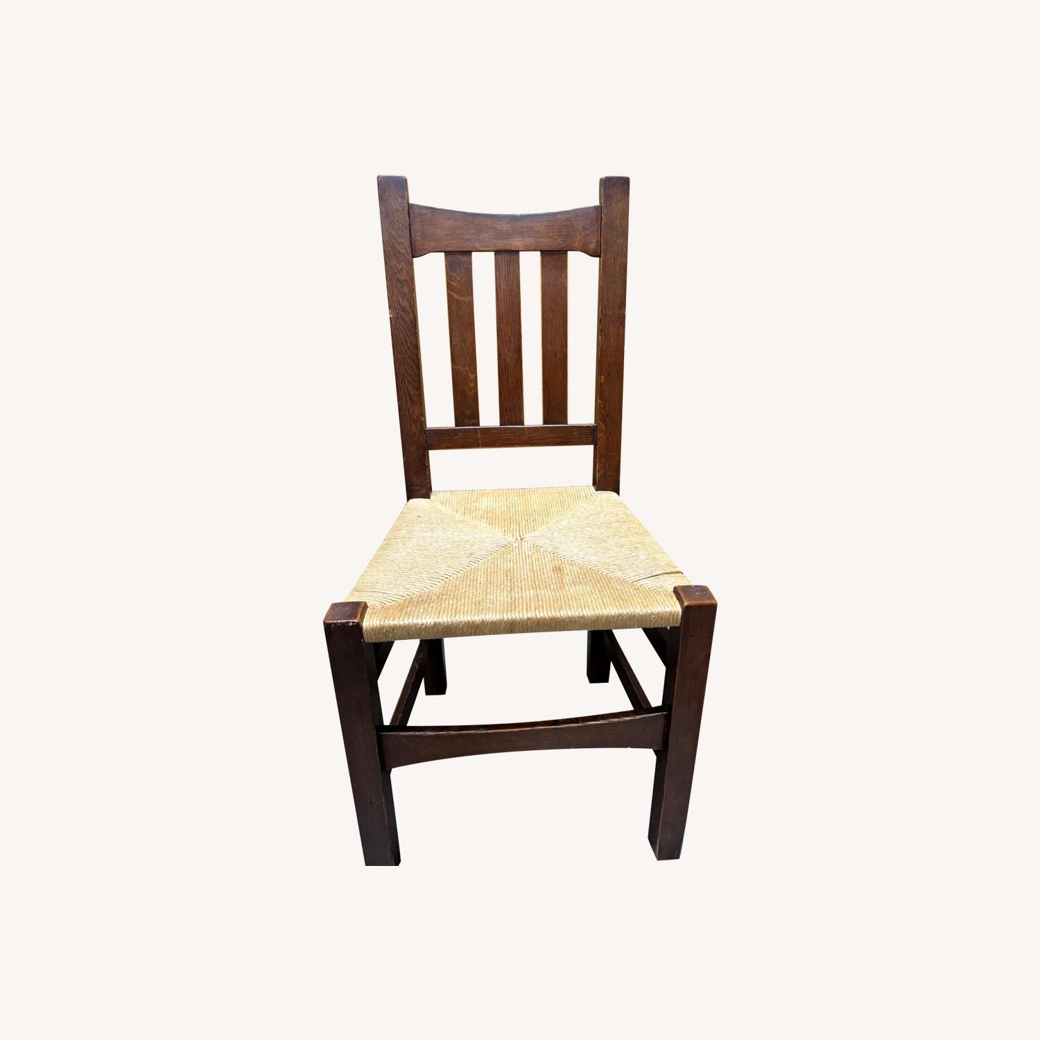 4 Solid Rustic Mission Style Chairs - image-0