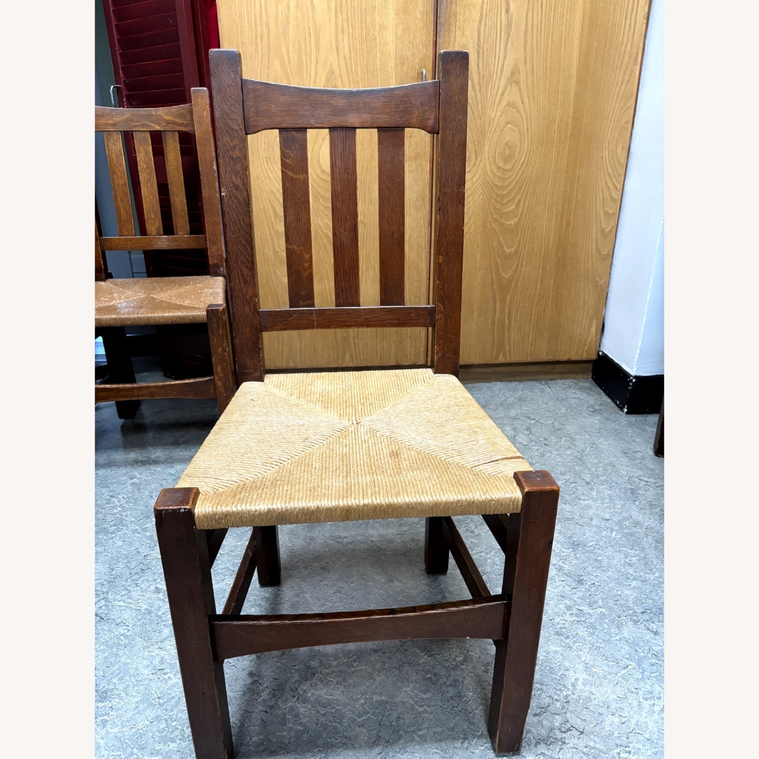 4 Solid Rustic Mission Style Chairs - image-3