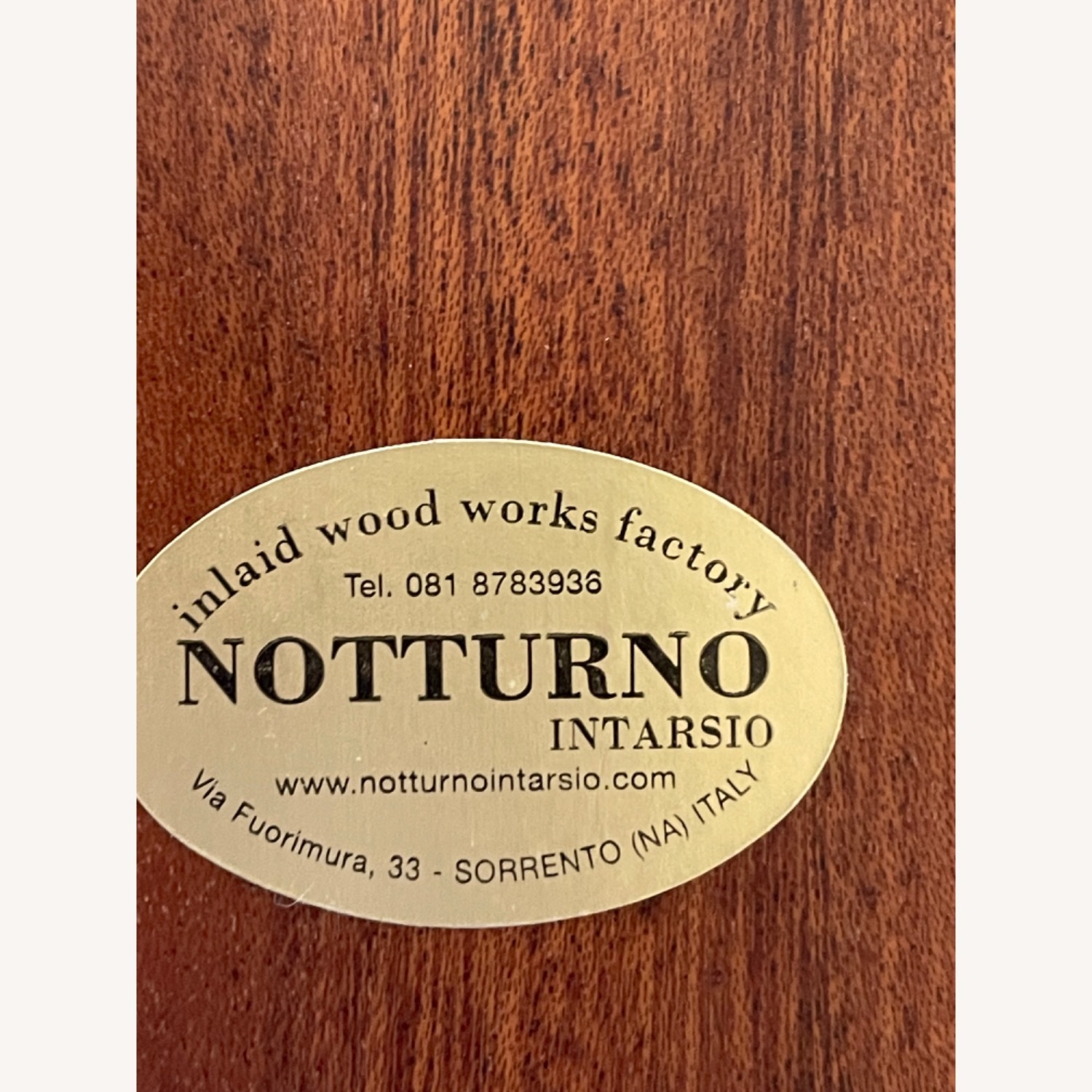 Inlaid Italian Wood Frame Mirror - image-2