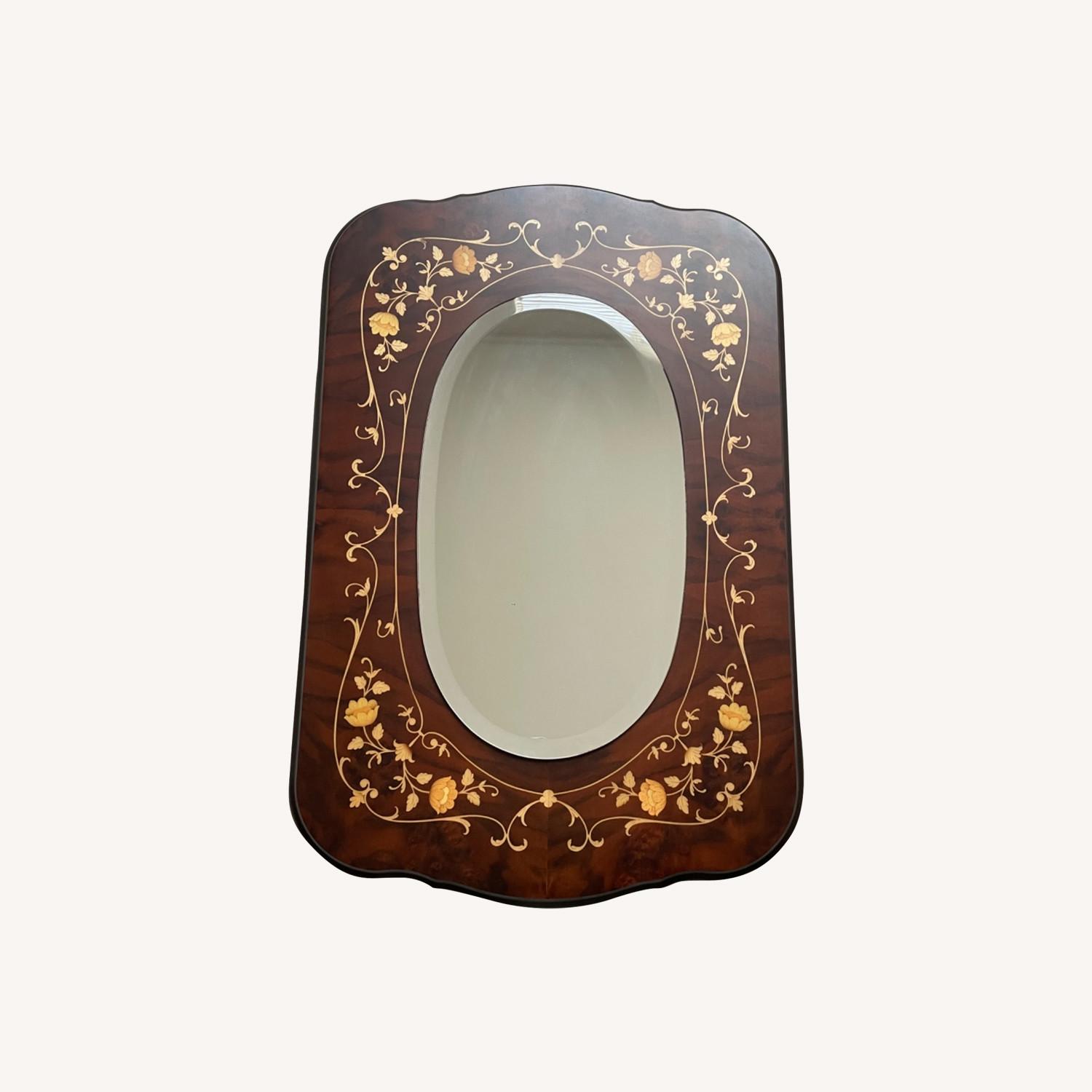 Inlaid Italian Wood Frame Mirror - image-0