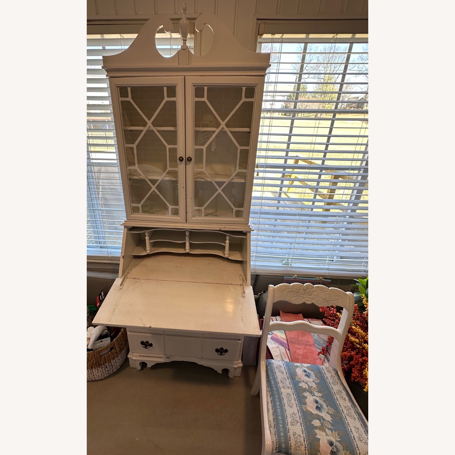 Antique Vintage Secretary Hutch - image-1