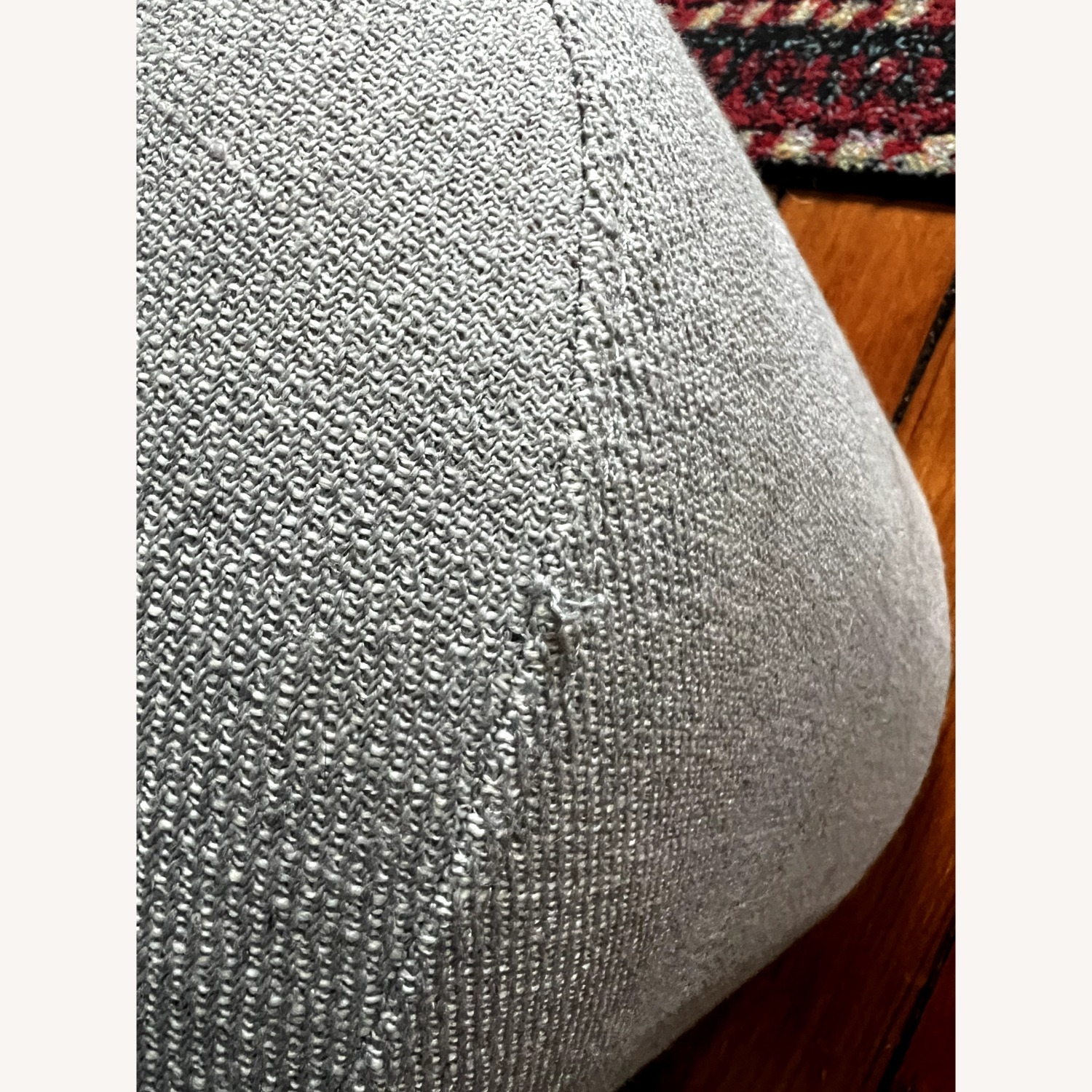 West Elm Isla Light Gray Ottoman - image-4